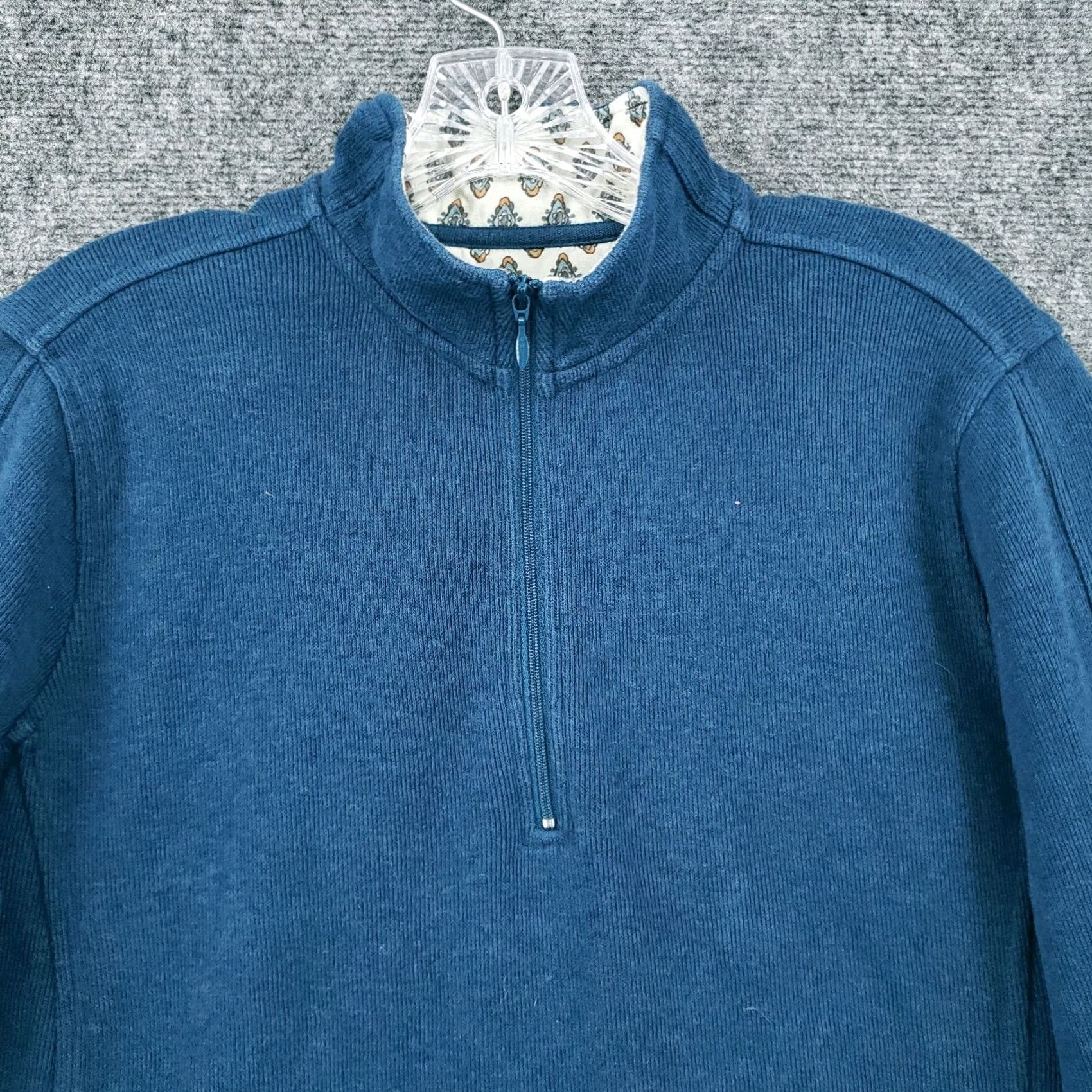 Orvis Orvis Sweater Mens M Medium Blue 1/4 Zip Pullover Mock Neck Long Sleeve Lined Size US M / EU 48-50 / 2 - 3 Thumbnail