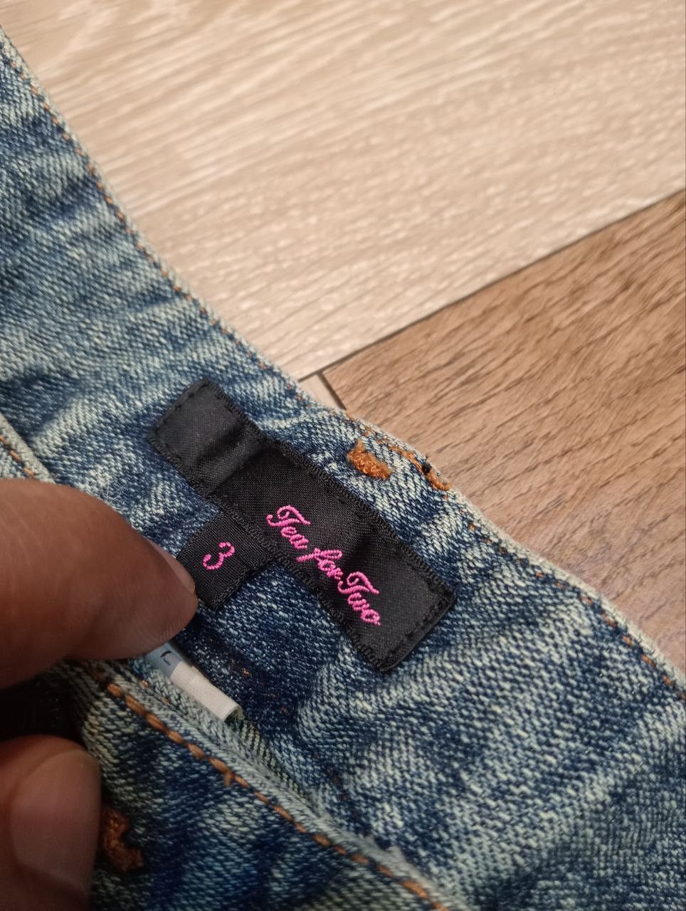 If Six Was Nine TEA FOR TWO JAPAN FLARED STRETCH CARGO ANKLE ZIP JEANS Size US 31 - 5 Thumbnail
