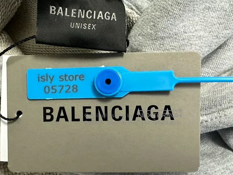Balenciaga Balenciaga Letter Logo Hoodie Long Sleeve Gray Size US S / EU 44-46 / 1 - 4 Thumbnail