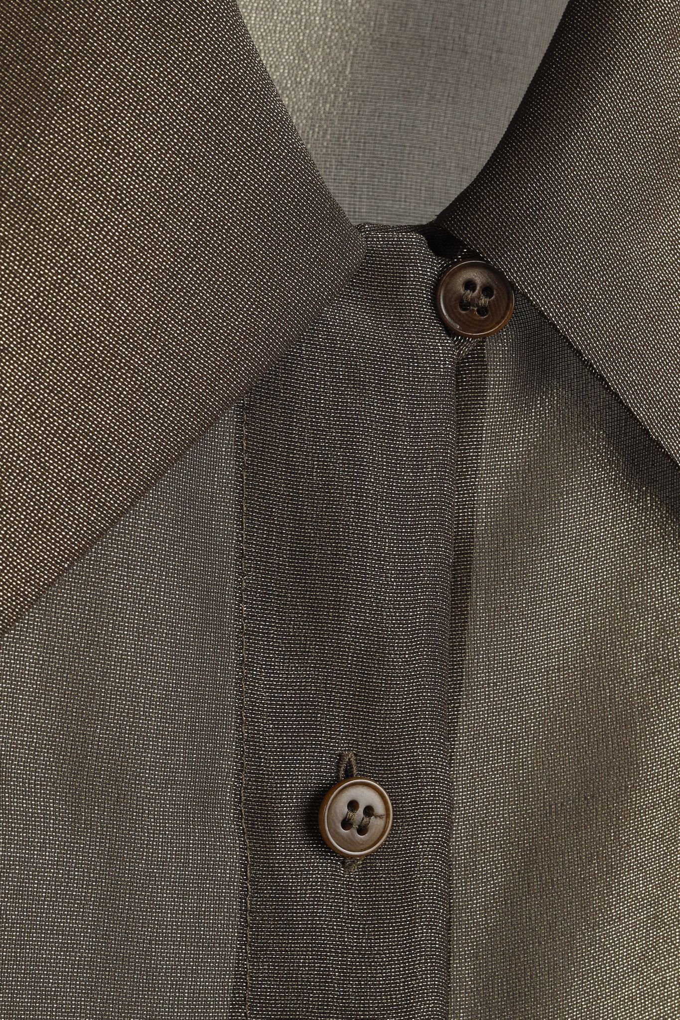 Giorgio Armani Giorgio Armani Gold Lamé French Cuff Blouse Size L / US 10 / IT 46 - 8 Thumbnail