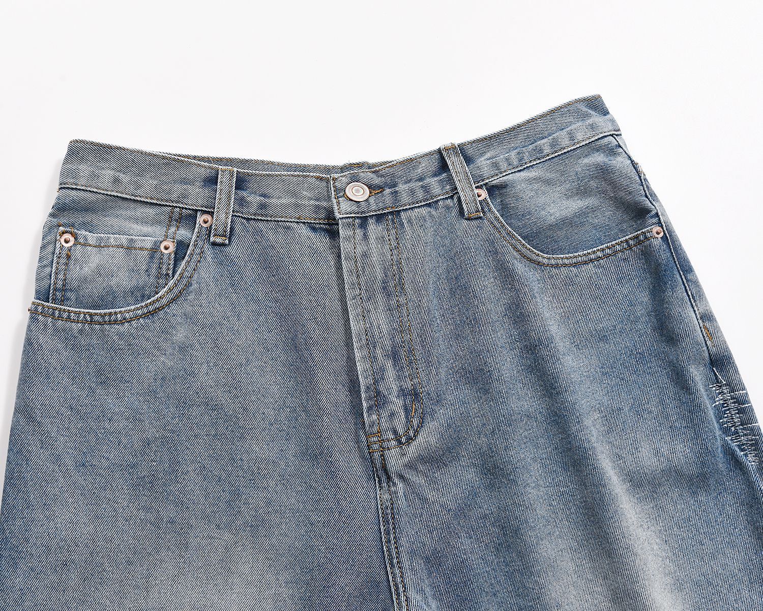 Japanese Brand × Vintage High street washed flared patchwork cargo jeans y2k Size US 32 / EU 48 - 3 Thumbnail