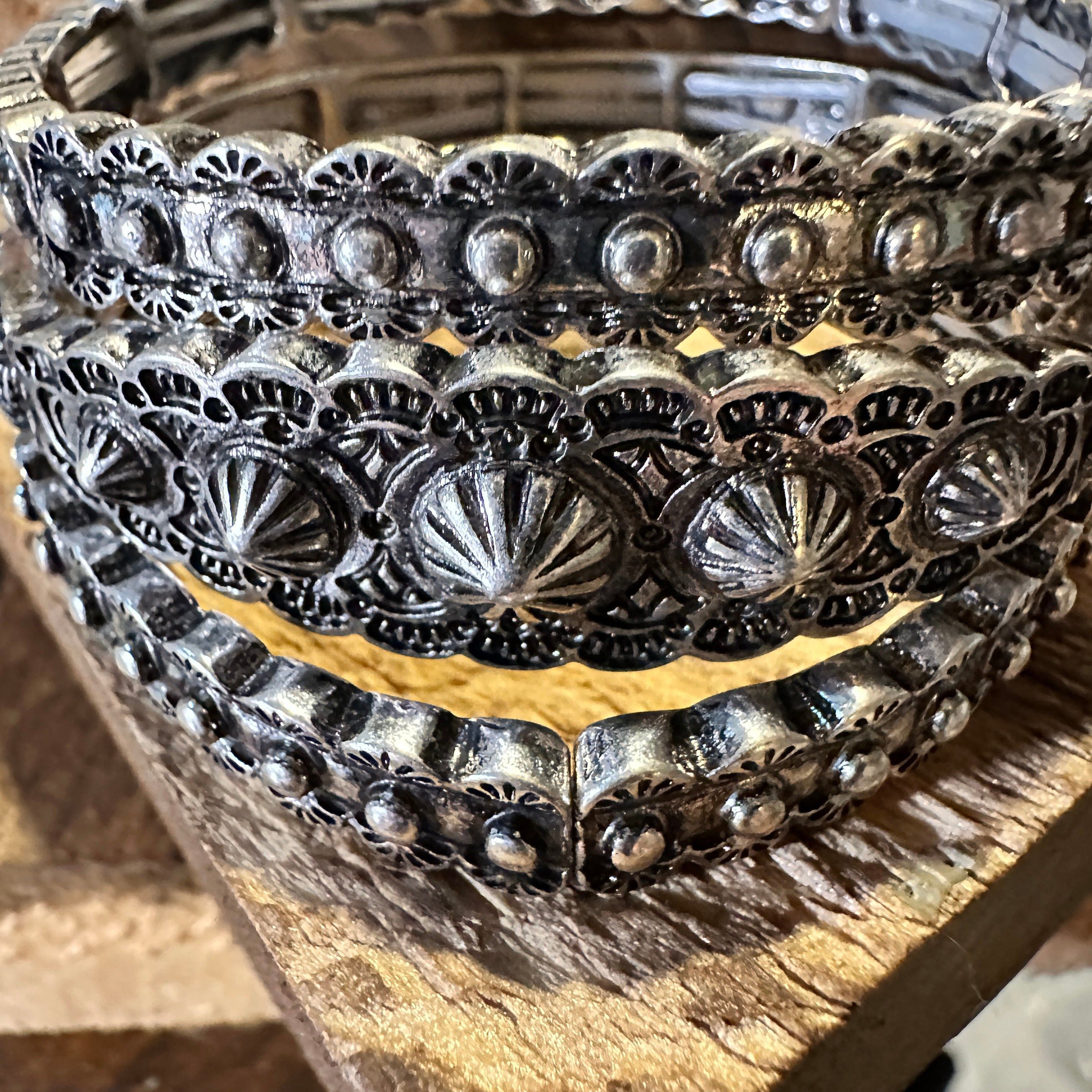 Other Boho Vintage Chic Southwestern Concho Elastic Bracelets, Set Size ONE SIZE - 4 Thumbnail