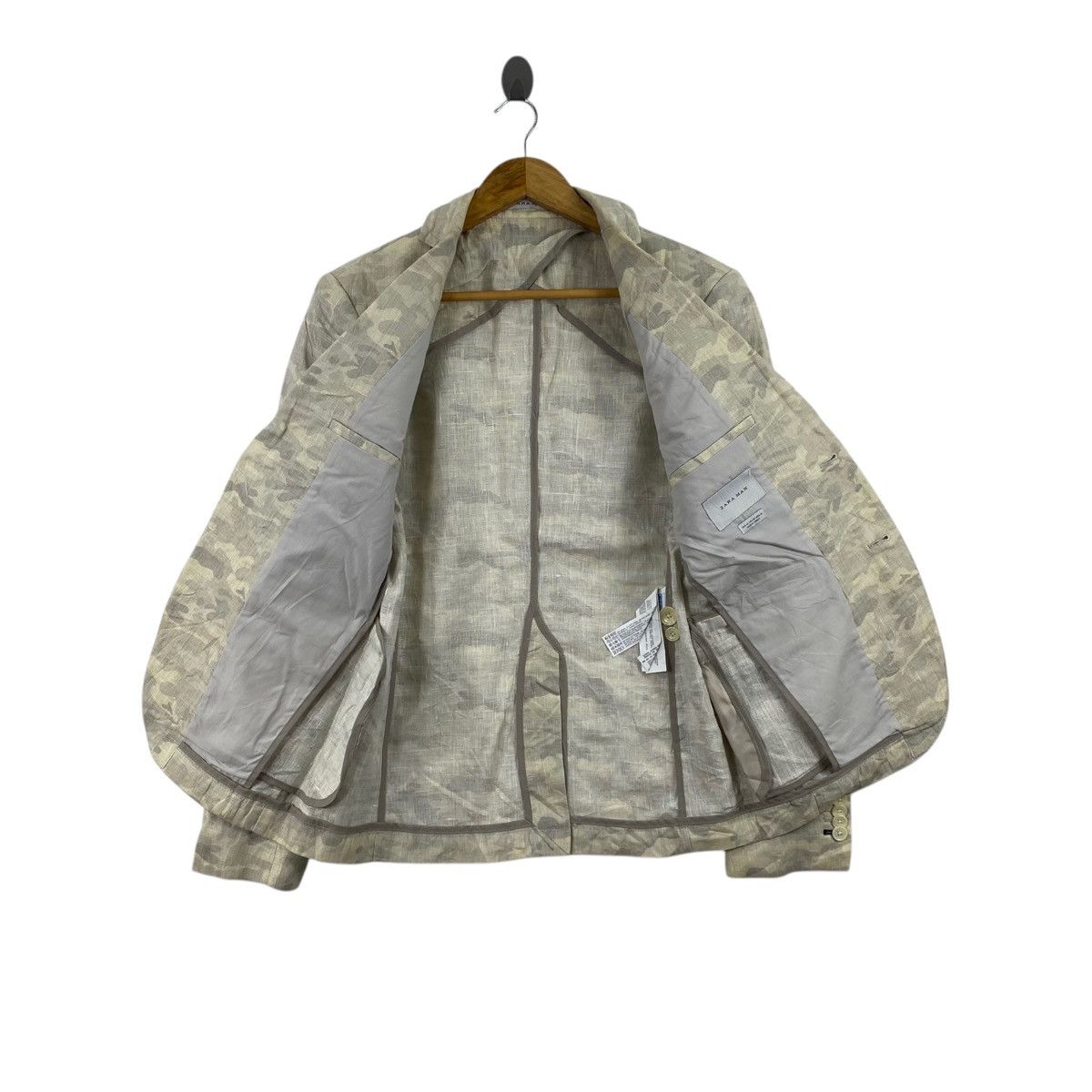 Zara ZARA MAN Multi Pockets Camoflage Overprint Grey Blazer Coat Size US M / EU 48-50 / 2 - 4 Thumbnail