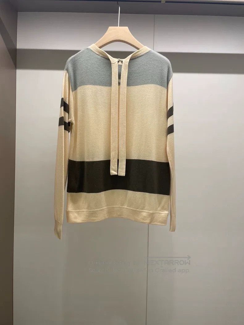 Brunello Cucinelli Brunello Cucinelli Beige Color Blocked Wool Cashmere Sweat Size XS / US 0-2 / IT 36-38 - 2 Thumbnail