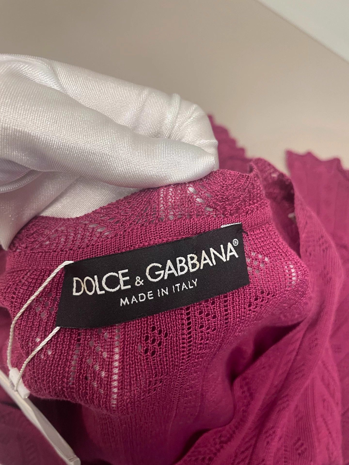 Dolce & Gabbana Dolce & Gabbana Fuchsia Cotton Tee No Wash/Sz Tag Size L / US 10 / IT 46 - 3 Thumbnail