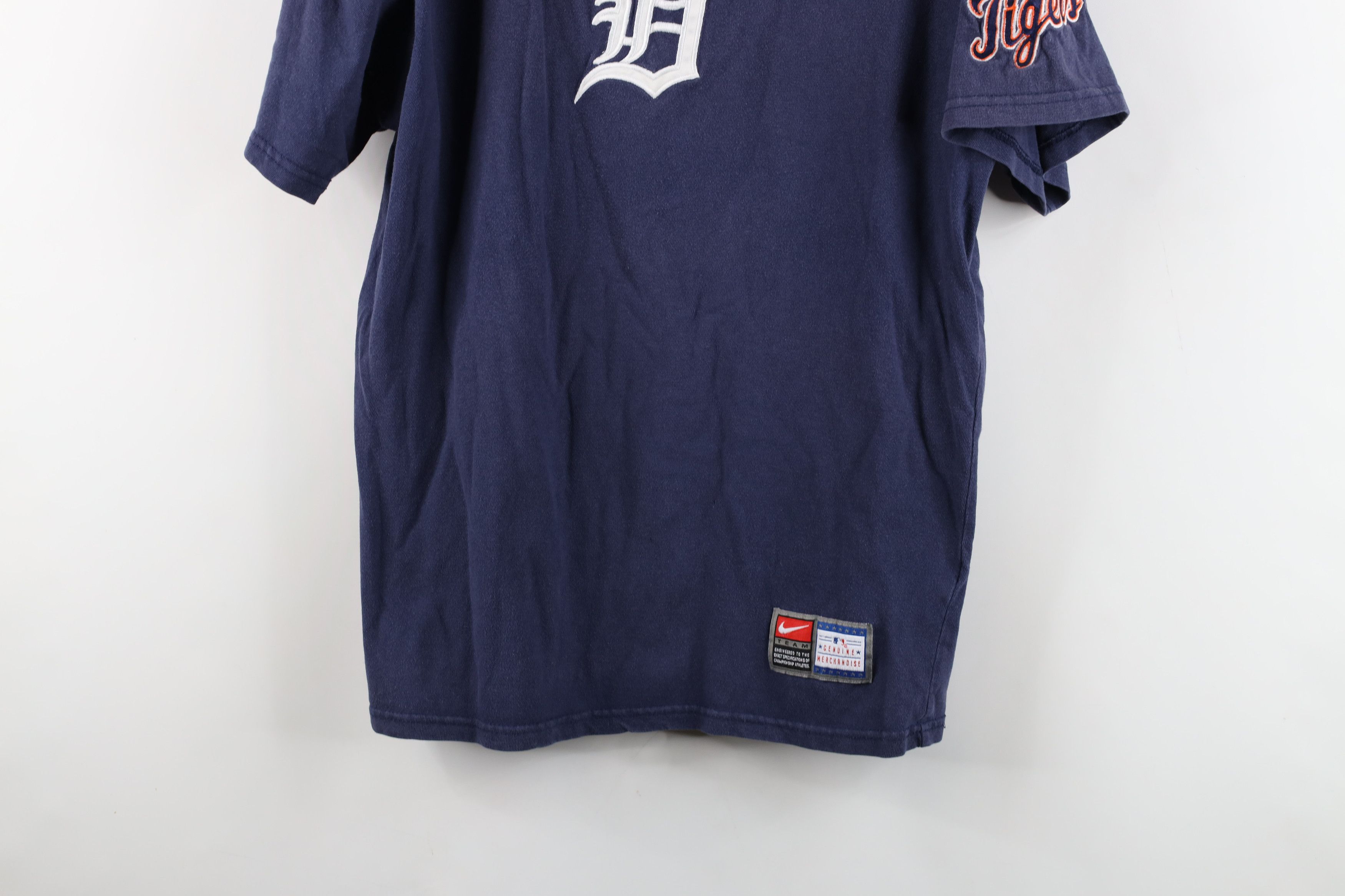 Nike × Vintage Vintage Nike Swoosh Detroit Tigers Baseball T-Shirt Blue Size US M / EU 48-50 / 2 - 3 Thumbnail