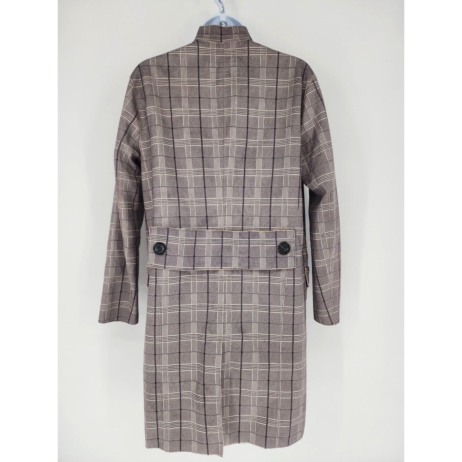 BLANKNYC BlankNYC Plaid Button Front Longline Coat Gray Check Size XS Size XS / US 0-2 / IT 36-38 - 13 Thumbnail