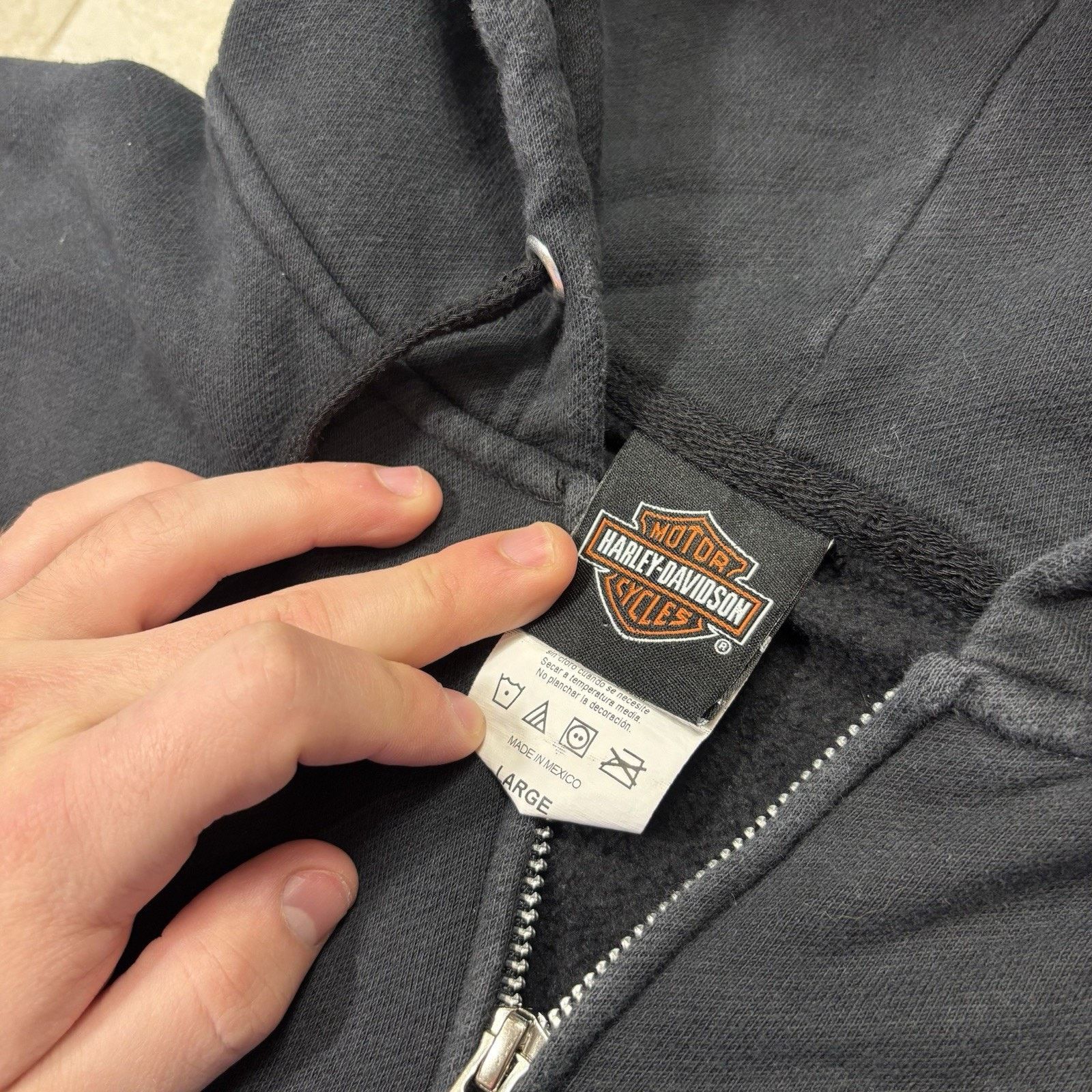 Harley Davidson Vintage Harley Davidson Full Zip Hoodie Sweatshirt New York Size US L / EU 52-54 / 3 - 5 Thumbnail