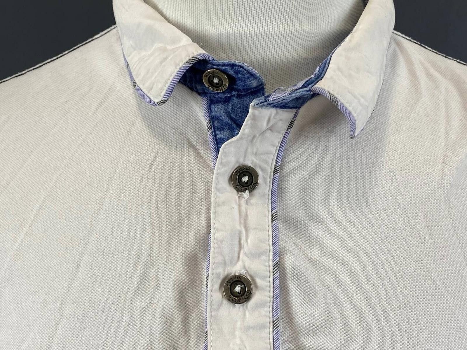 Von Dutch Von Dutch White 100% Cotton Collared Popover Polo Shirt Size US M / EU 48-50 / 2 - 5 Thumbnail