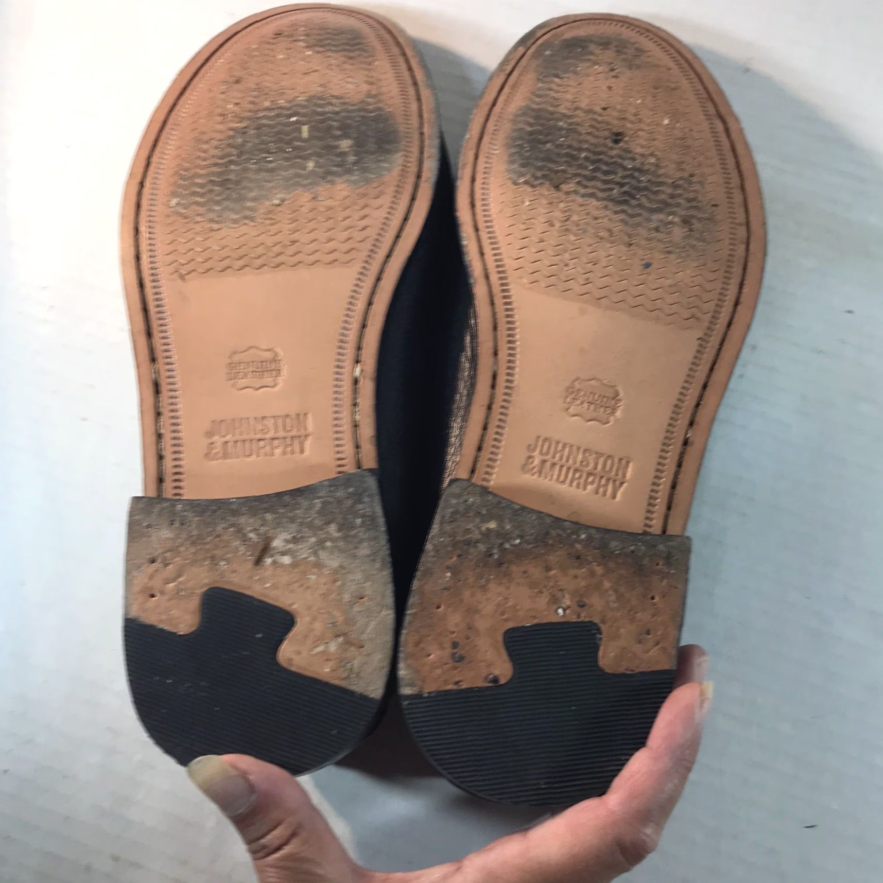 Johnston & Murphy Johnston Murphy Black Sheepskin Slip On Loafers Mens Size 11.5M Brazil Size US 12 / EU 45 - 7 Thumbnail
