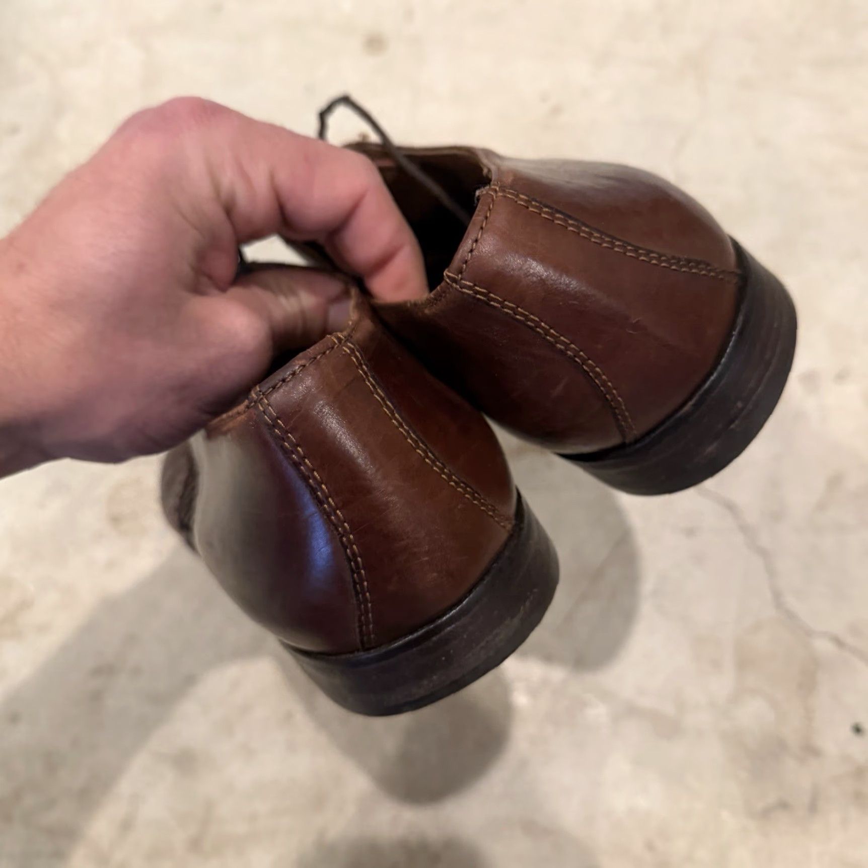 Bally VINTAGE Bally Mixtum Brown Size 10 E Woven Leather Cap Toe Oxford Dress Shoe Men's Italy Size ONE SIZE - 7 Thumbnail