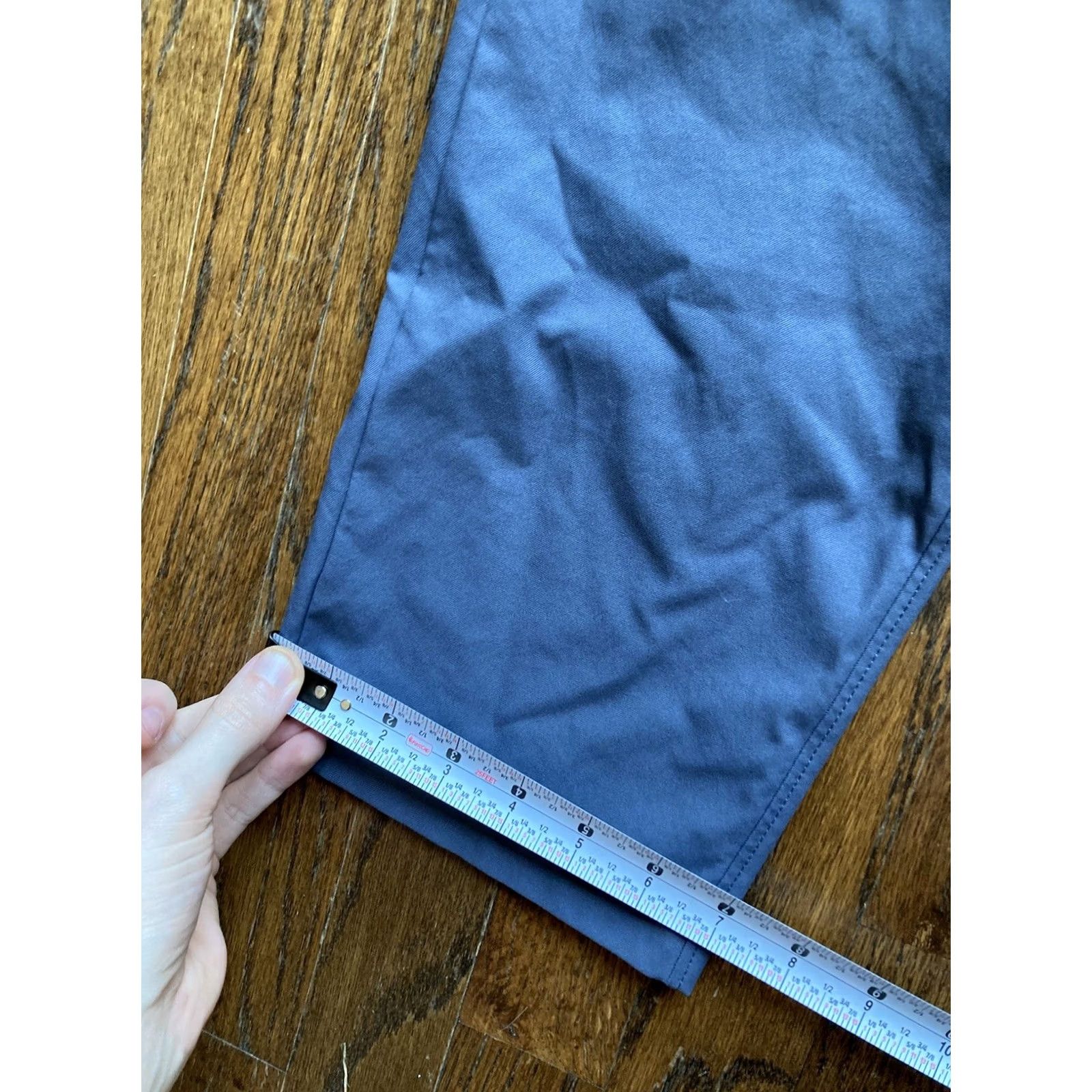 Vintage Public Rec Pants 34x32 Navy Blue 5-Pocket Chino Flat Front Regular Straight Inseam 30 Mens Size US 34 / EU 50 - 3 Thumbnail