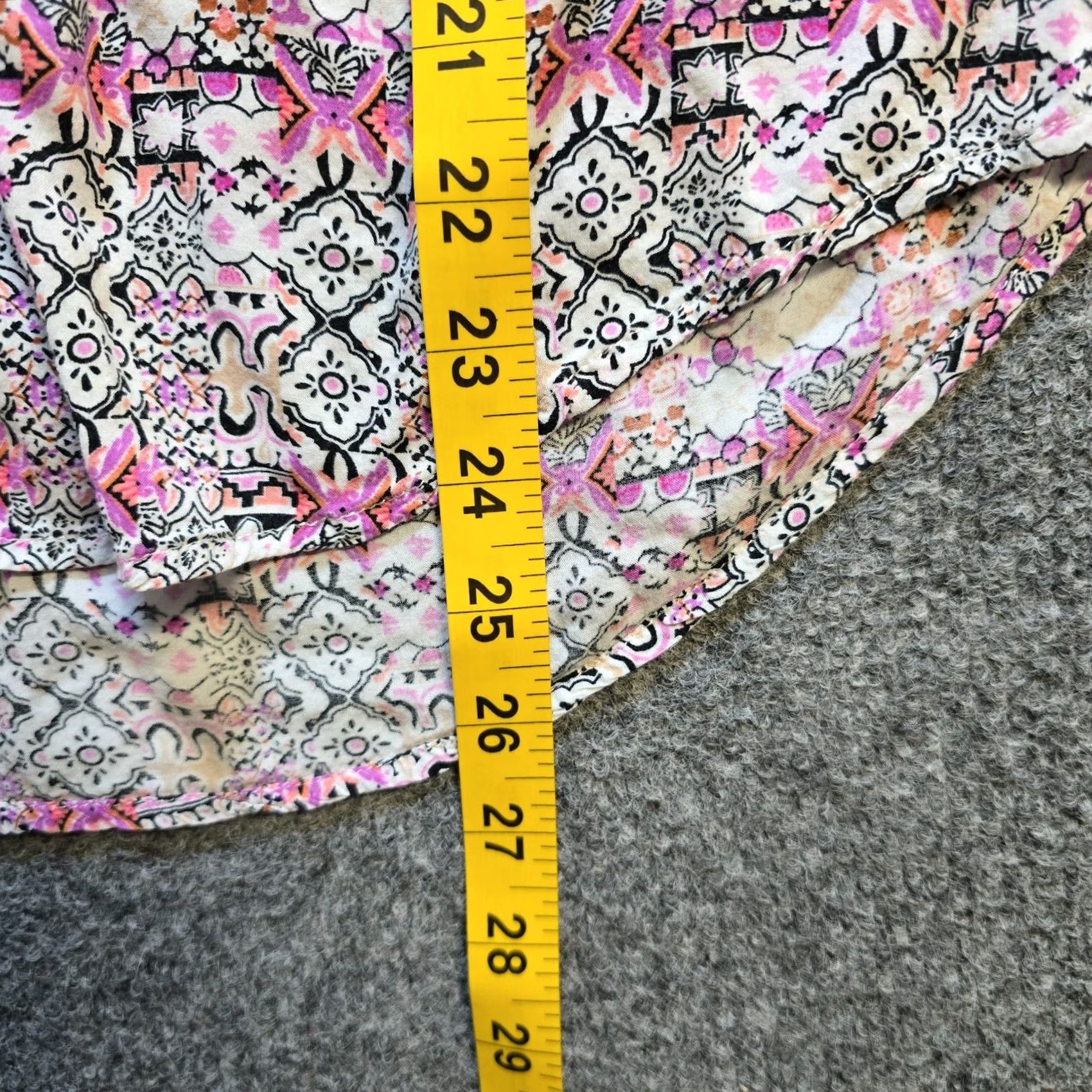 Vintage Maeve Top Womens Small Pink Geometric Long Sleeve Blouse Size S / US 4 / IT 40 - 6 Thumbnail