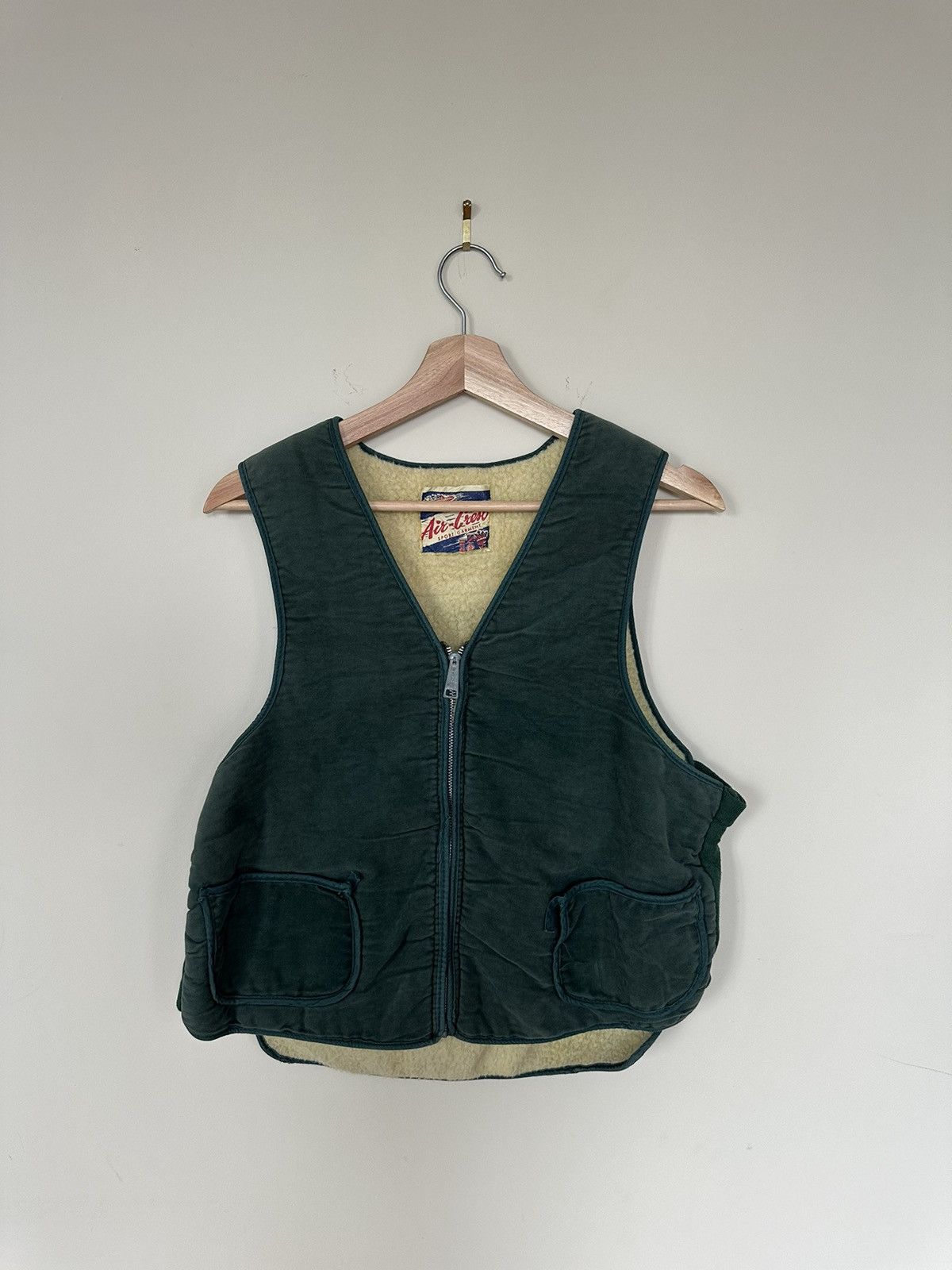 Vintage Vintage 50s 60s Air Crest Sherpa Lined Zip Up Vest Size US S / EU 44-46 / 1 - 1 Thumbnail