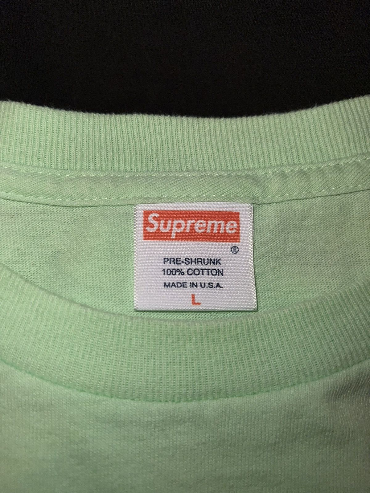 Supreme 2007 Lime Green Tonal Supreme Box Logo Shirt Size US L / EU 52-54 / 3 - 4 Thumbnail