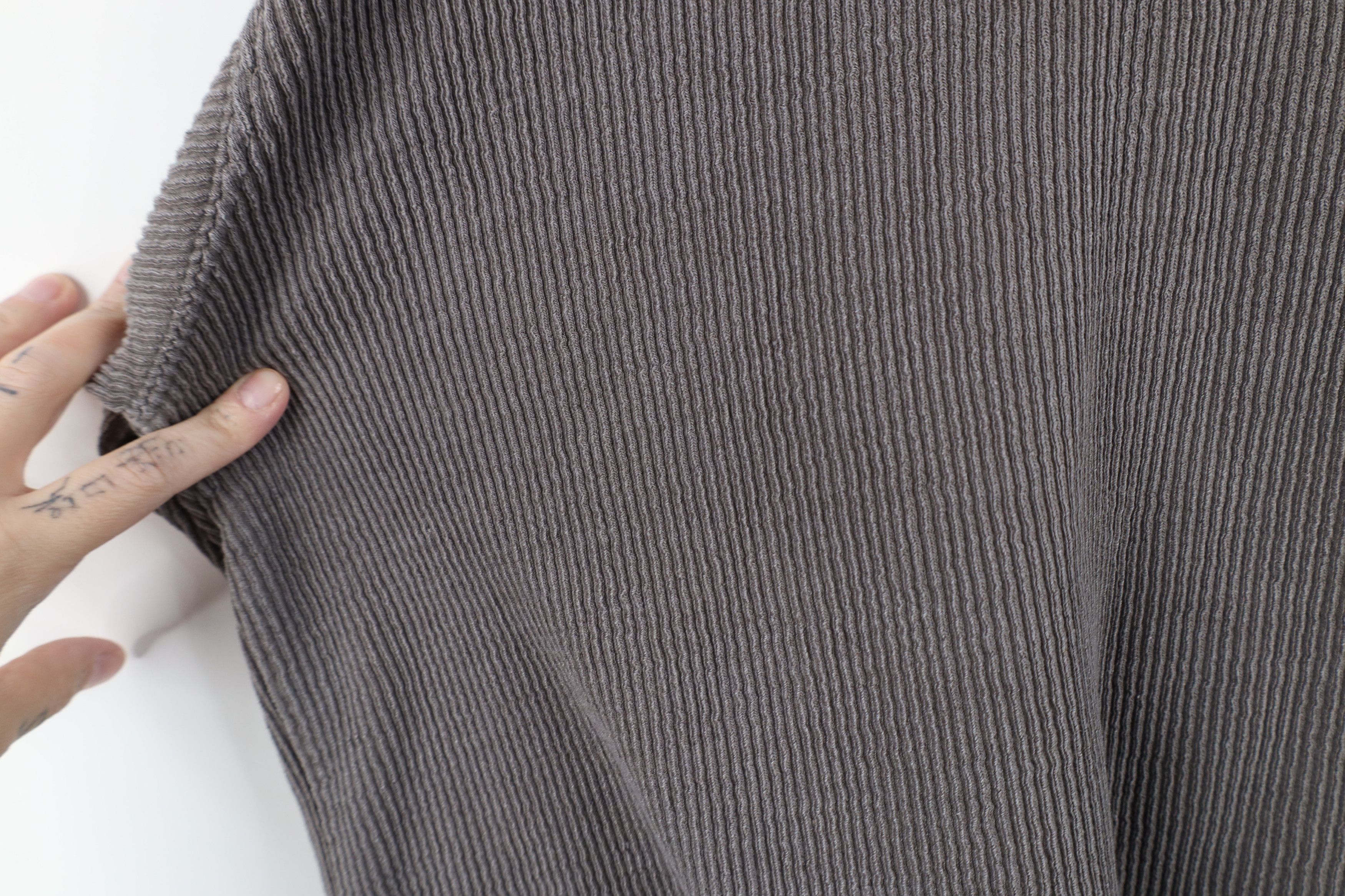 Vintage Vintage 90s Streetwear Blank Ribbed Knit Long Sleeve T-Shirt Size US XXL / EU 58 / 5 - 7 Thumbnail
