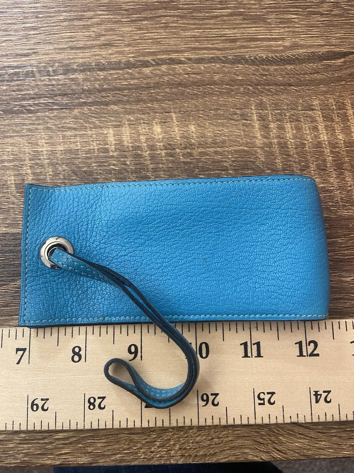 Hermes Hermes Vespa cerulean blue leather cigarette case, strap/box Size ONE SIZE - 10 Thumbnail