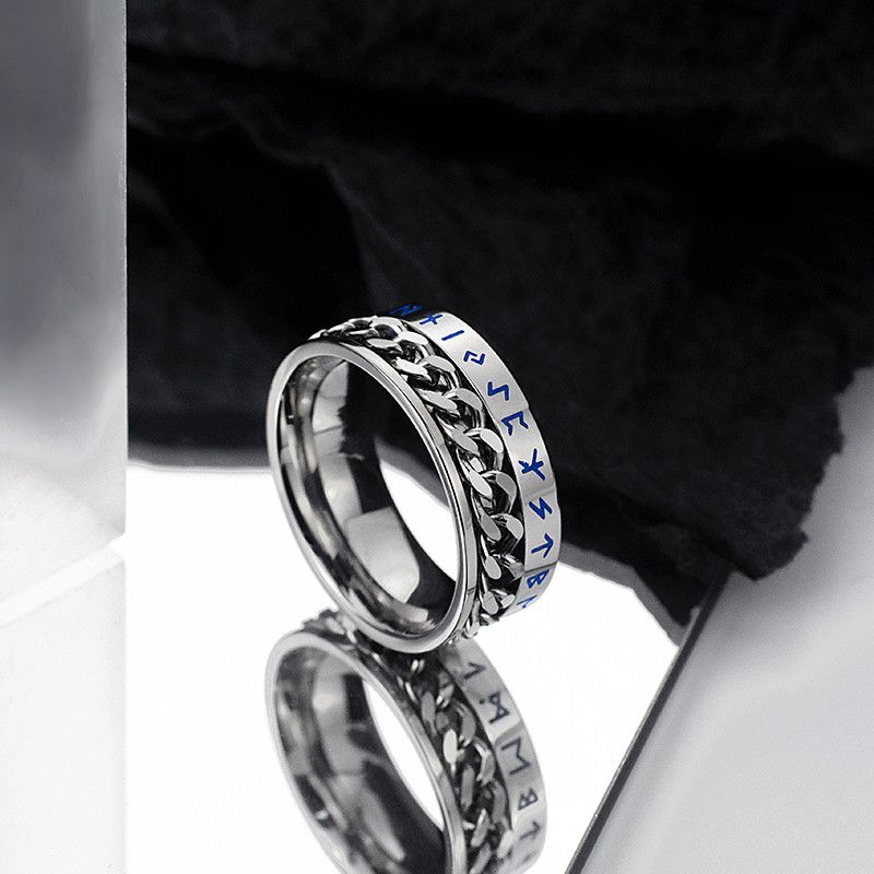 Jewelry Retro Jewelry Rings Open Size Chrome Ring (Size 7-13) Size ONE SIZE - 2 Thumbnail