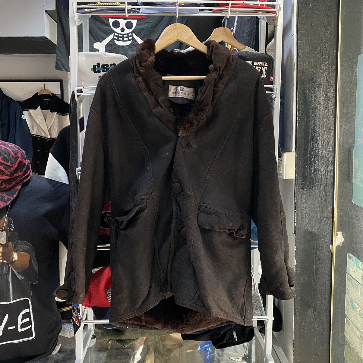 PIERRE BALMAIN PARIS Sheepskin jacket y2k