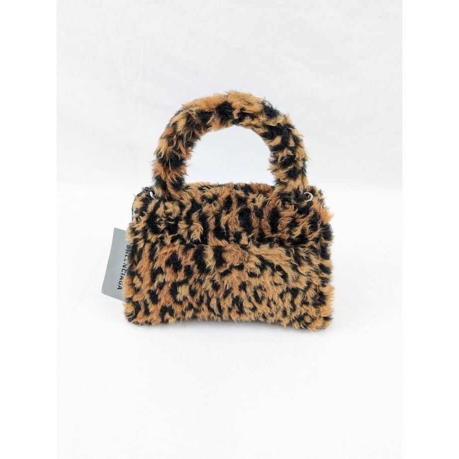 Balenciaga o1rshd1 Size:OS / Leopard Hourglass Top Hand Bag Beige/Brown Size ONE SIZE - 6 Thumbnail