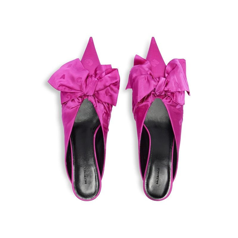 Balenciaga o1s1wg110126 Knife Lavalière 40mm Mules in Pink Size US 10 / IT 40 - 6 Thumbnail