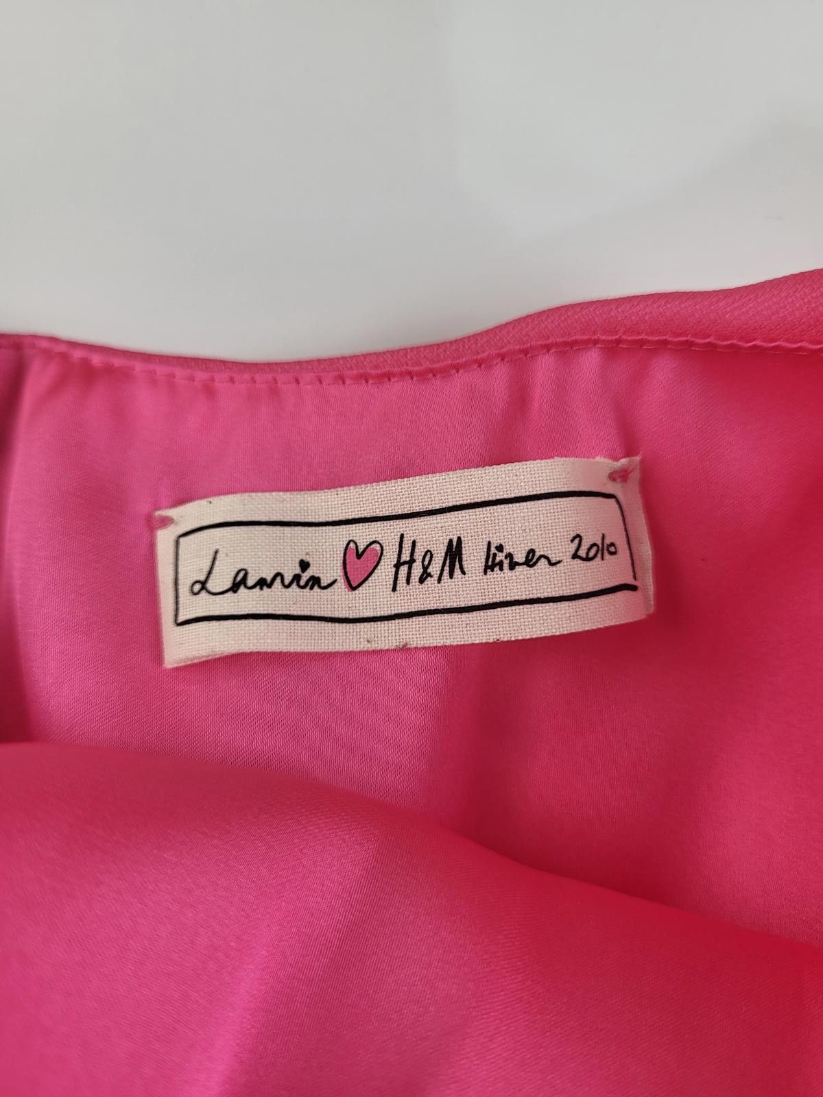 Designer Lanvin for H&M Pink One Shoulder Cocktail Dress NWT Size XS / US 0-2 / IT 36-38 - 5 Thumbnail