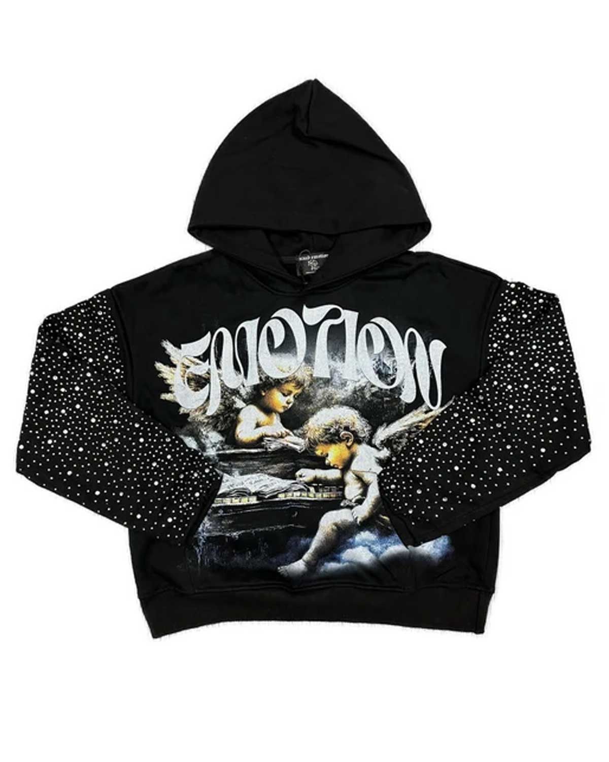 Other Mixed Emotions Fallen Angels Rhinestone Hoodie Black Size US L / EU 52-54 / 3 - 1 Thumbnail
