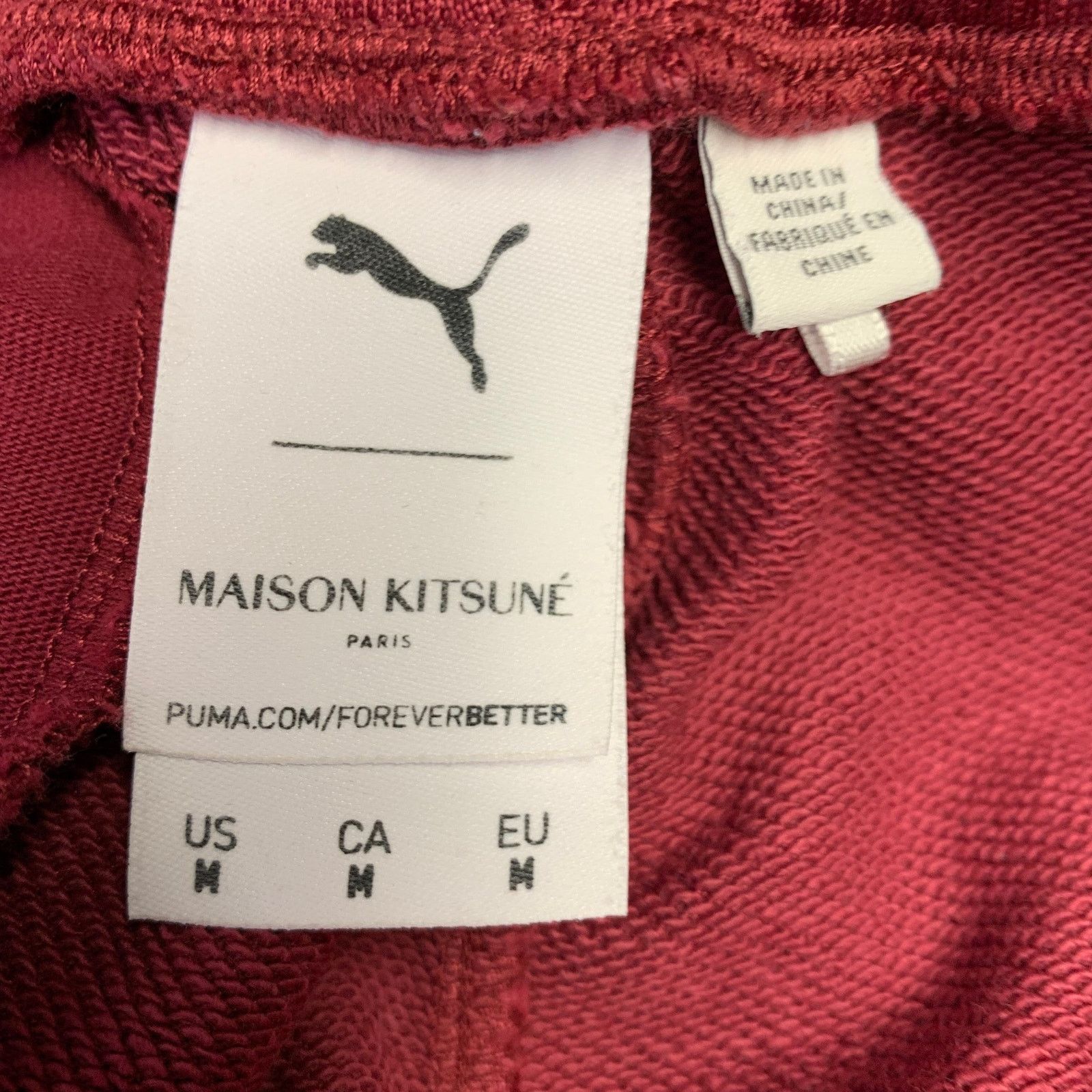 Maison Kitsune Size M Burgundy White Vertical Stripe Casual Pants Size US 29 - 5 Thumbnail
