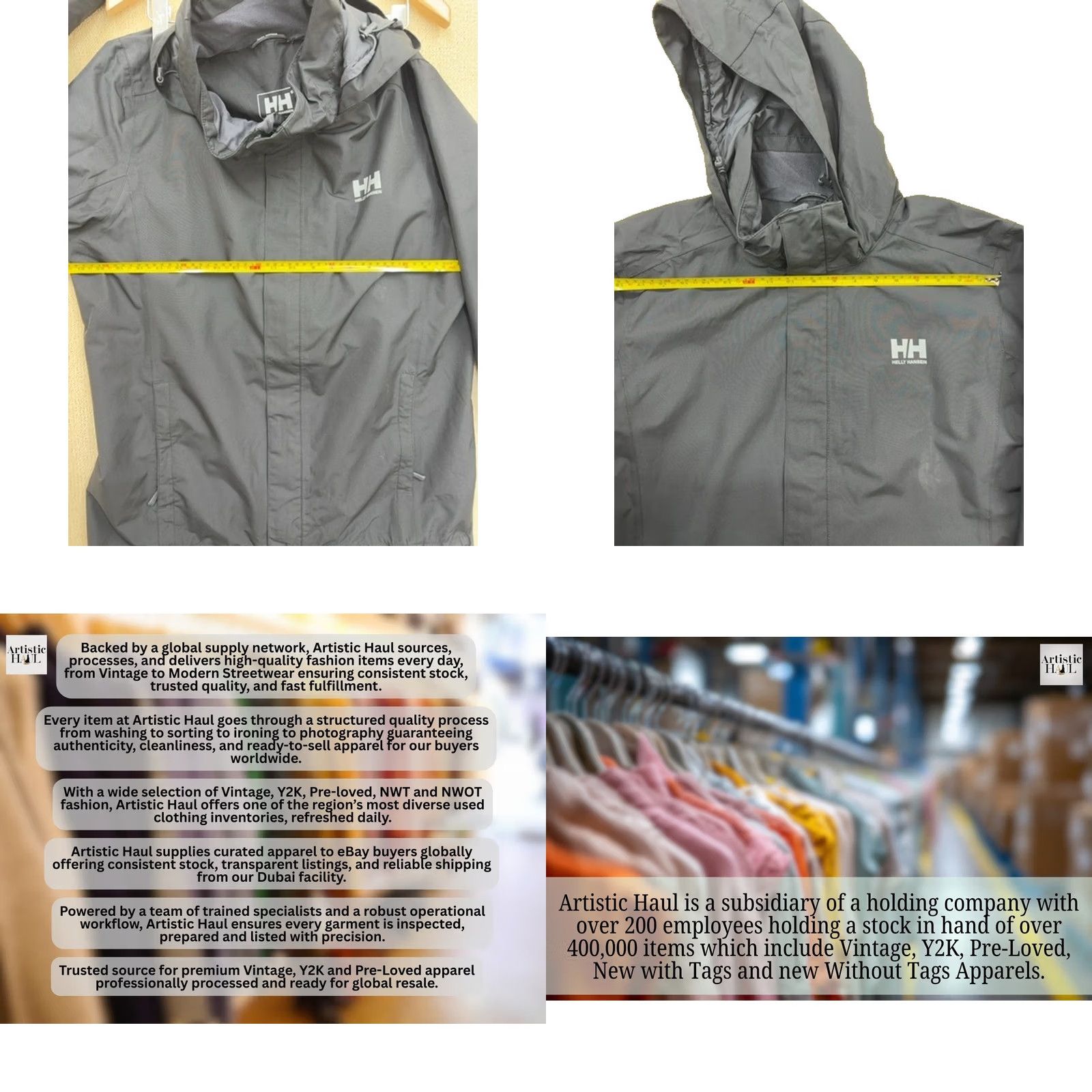Helly Hansen Helly Hansen Hooded Jacket Men XL Gray Full Zip Sailing Outdoor Size US XL / EU 56 / 4 - 8 Thumbnail
