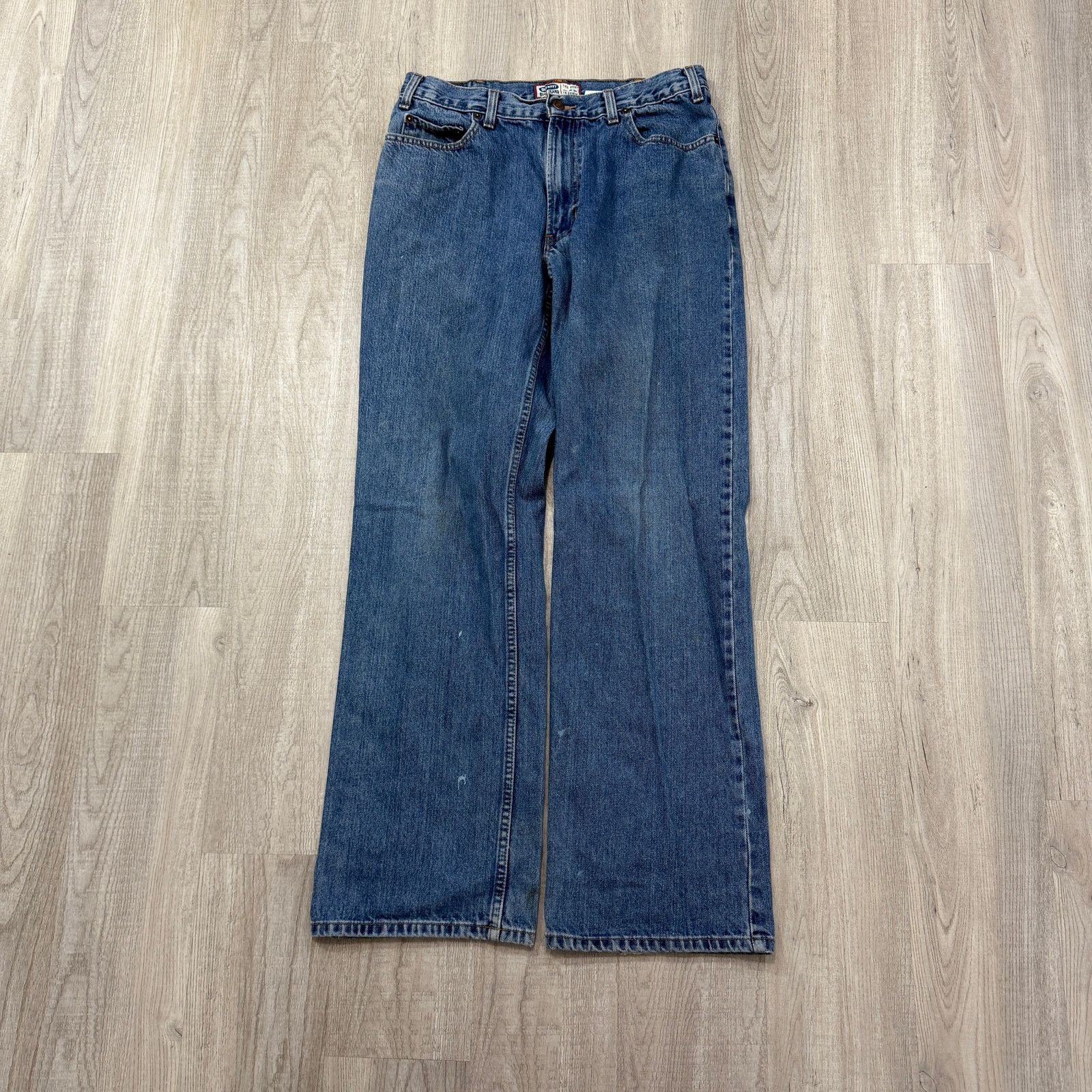 Old Navy Vintage Old Navy Blue Jeans Men's 33x34 y2k 10" Leg Opening Size US 33 - 2 Thumbnail
