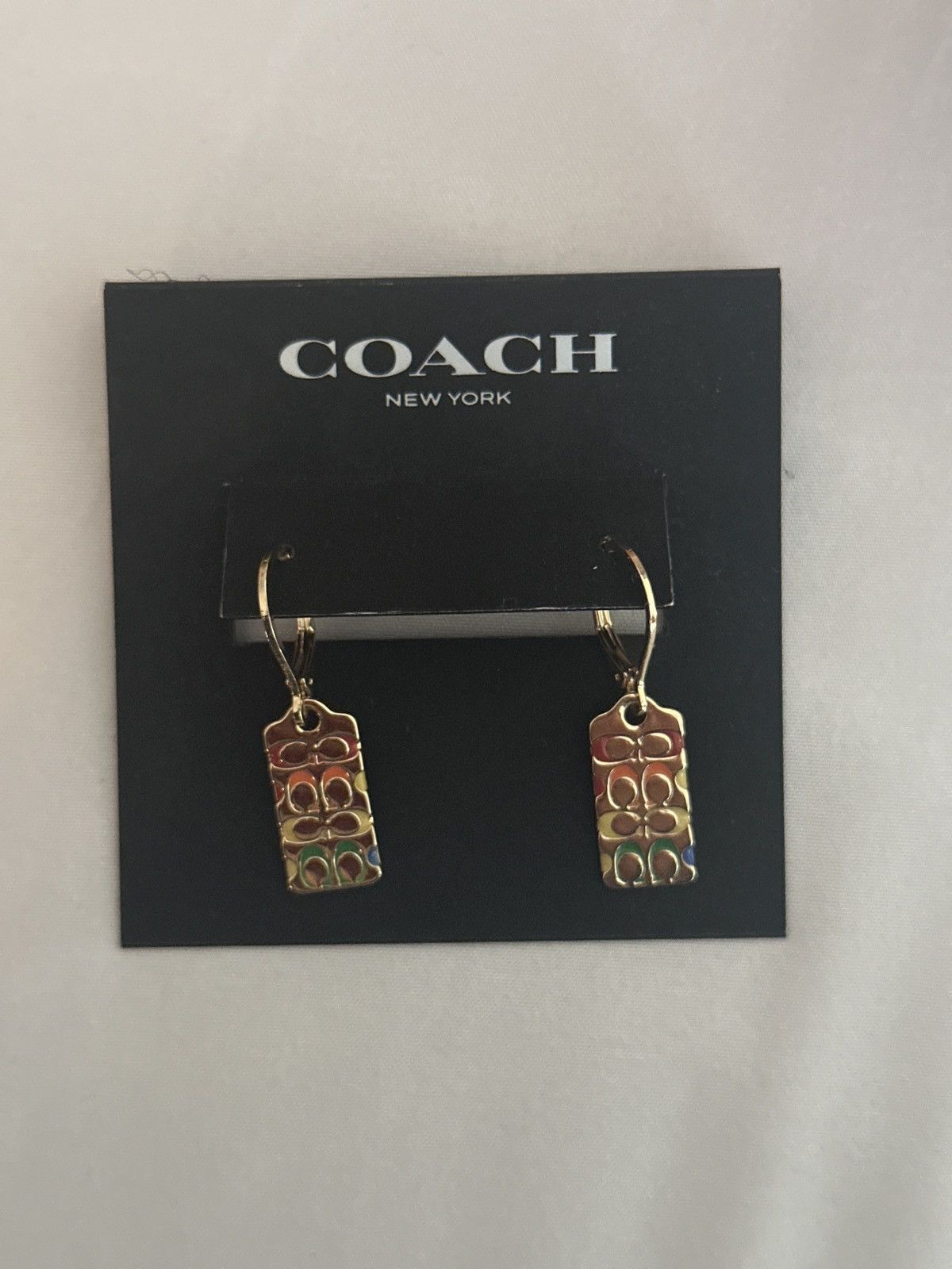 Coach Gold Rainbow Coach Earrings Size ONE SIZE - 1 Thumbnail