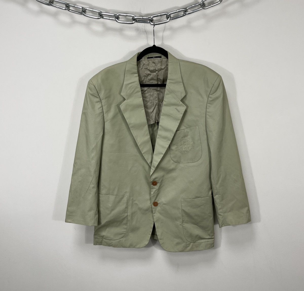 Valentino Vintage Valentino Pocket Logo Rare Luxury Blazer Jacket Size 44R - 1 Thumbnail