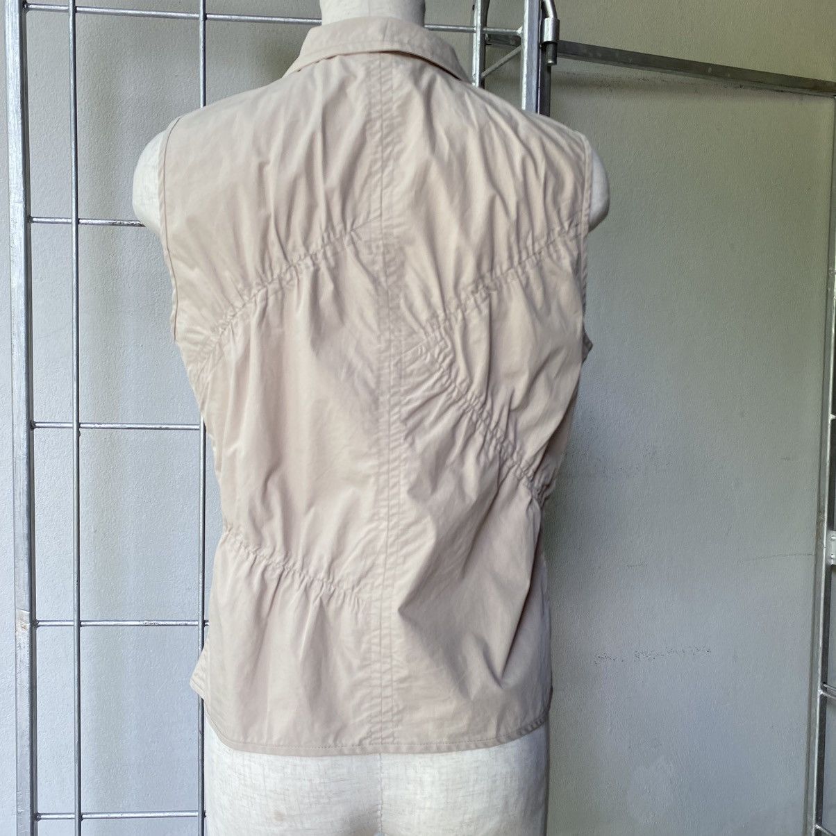 EVEX by KRIZIA Light Brown Ruched Zip Vest