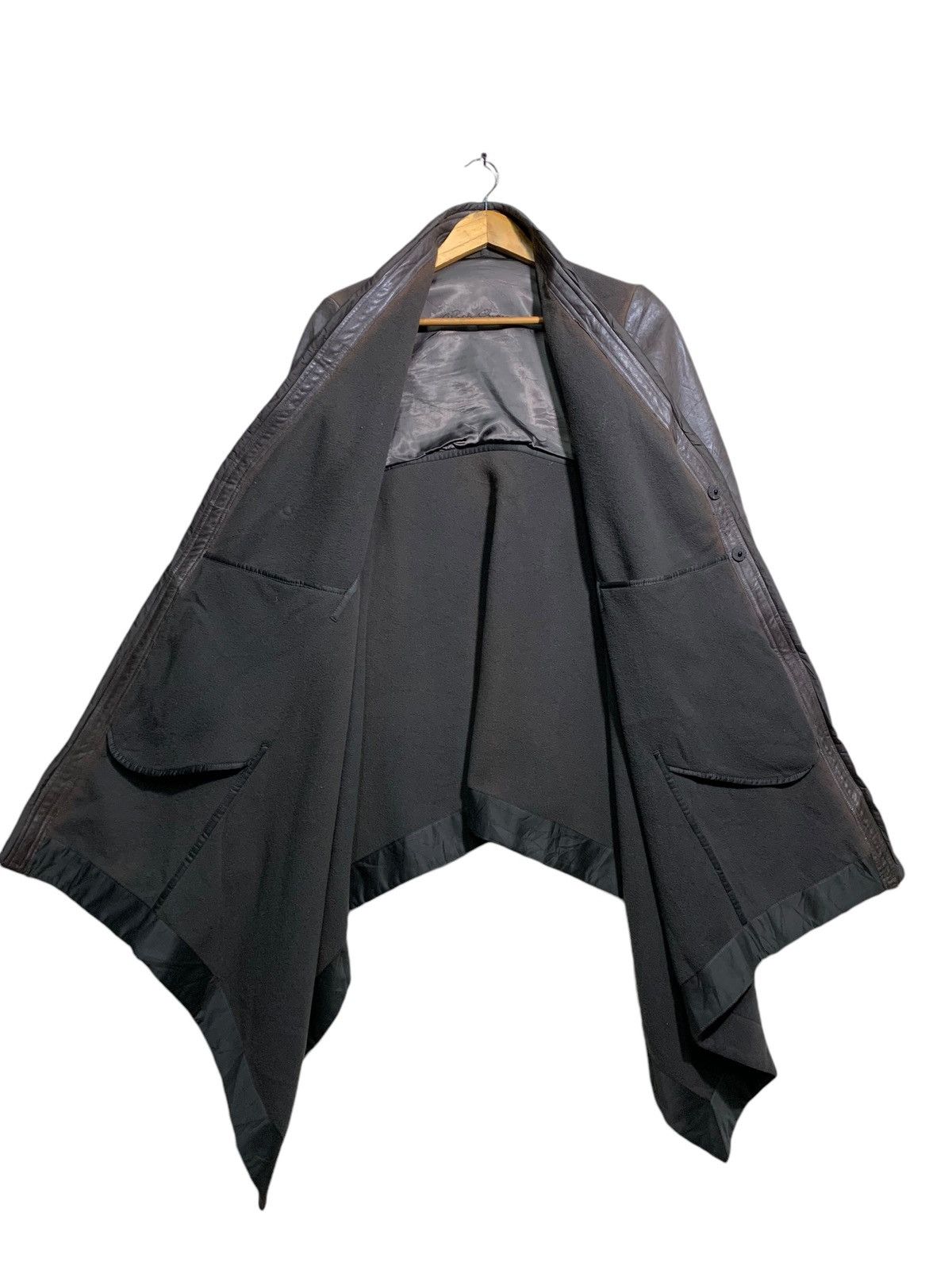 Rick Owens 🔥VTG RICK OWENS DARK DUST LEATHER/WOOL BIKER JACKET Size US S / EU 44-46 / 1 - 6 Thumbnail