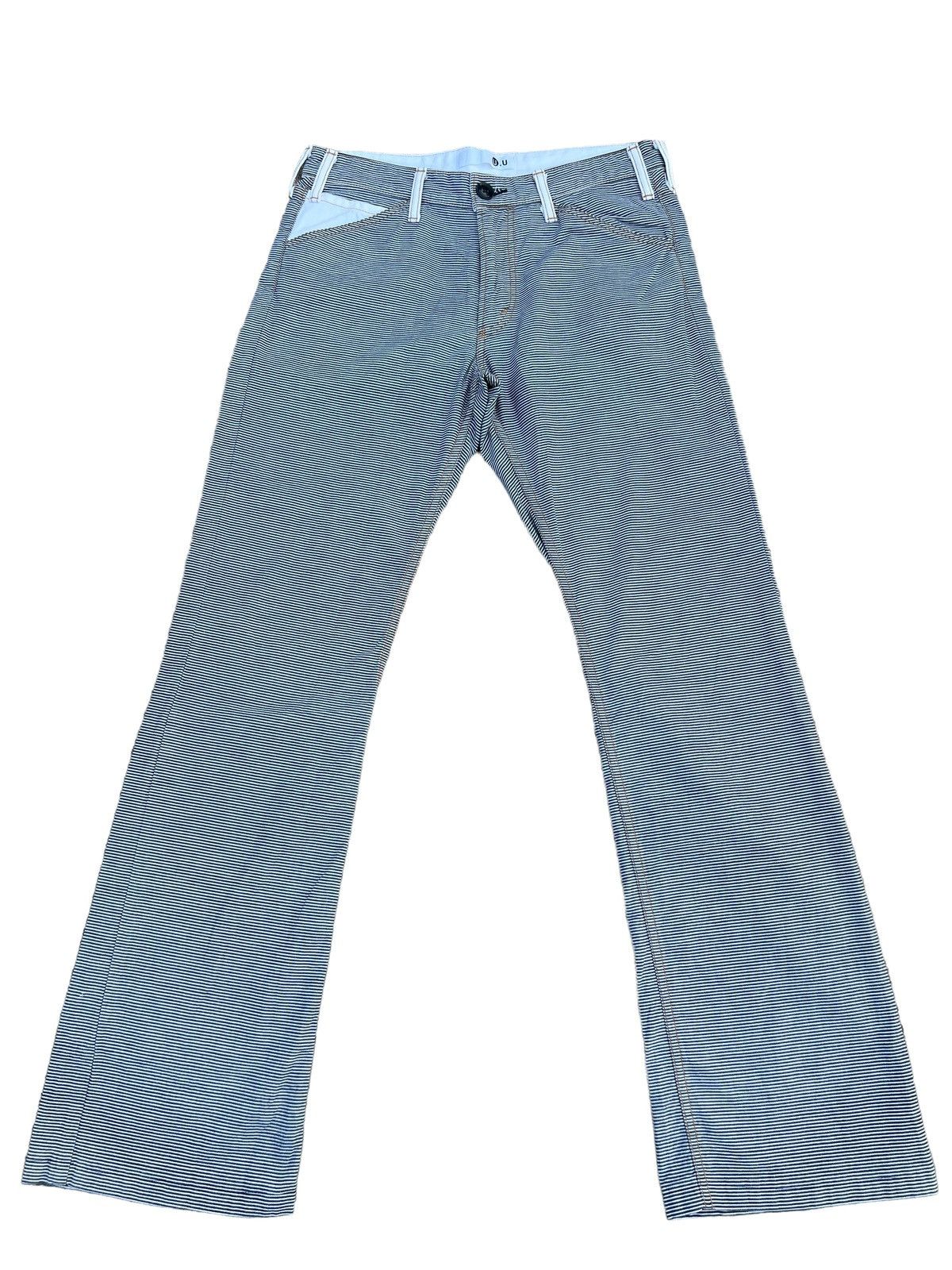 wjk U.U Japan Horizontal Striped Pant Flare Jeans Size US 31 - 1 Thumbnail
