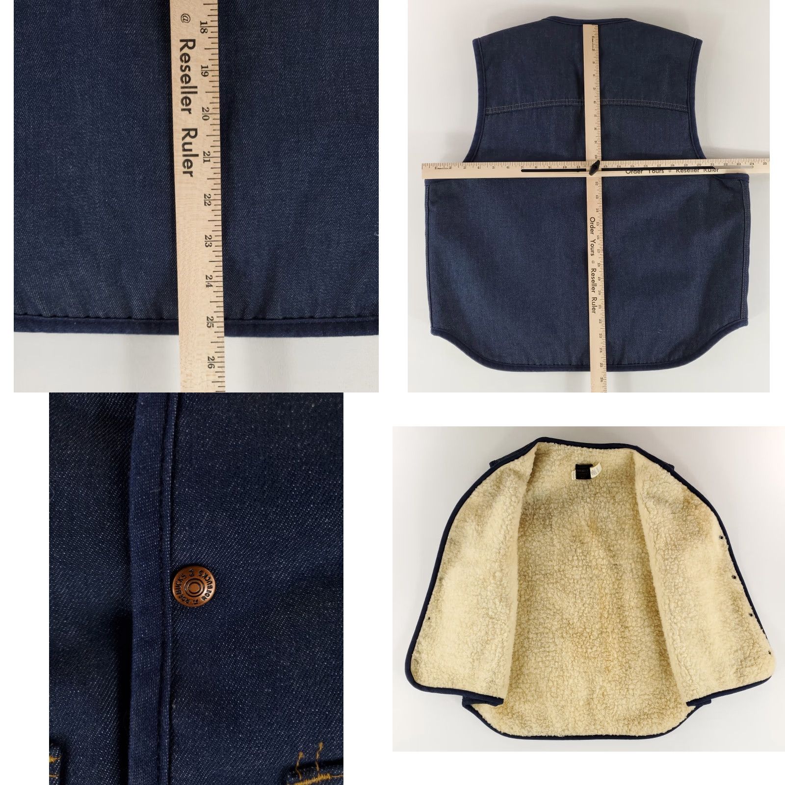 Sears VINTAGE Sears Roebucks VTG 70s Sherpa Denim Vest Made USA Blue Mens XL Size US XL / EU 56 / 4 - 8 Thumbnail