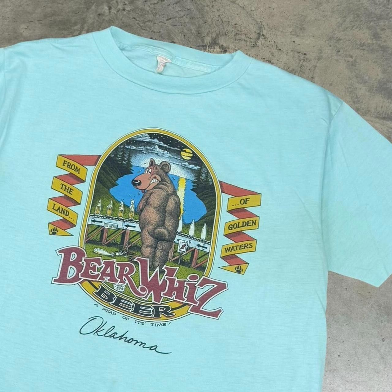 Designer American Vintage Men's Blue and Multi Tshirt Size US L / EU 52-54 / 3 - 1 Thumbnail