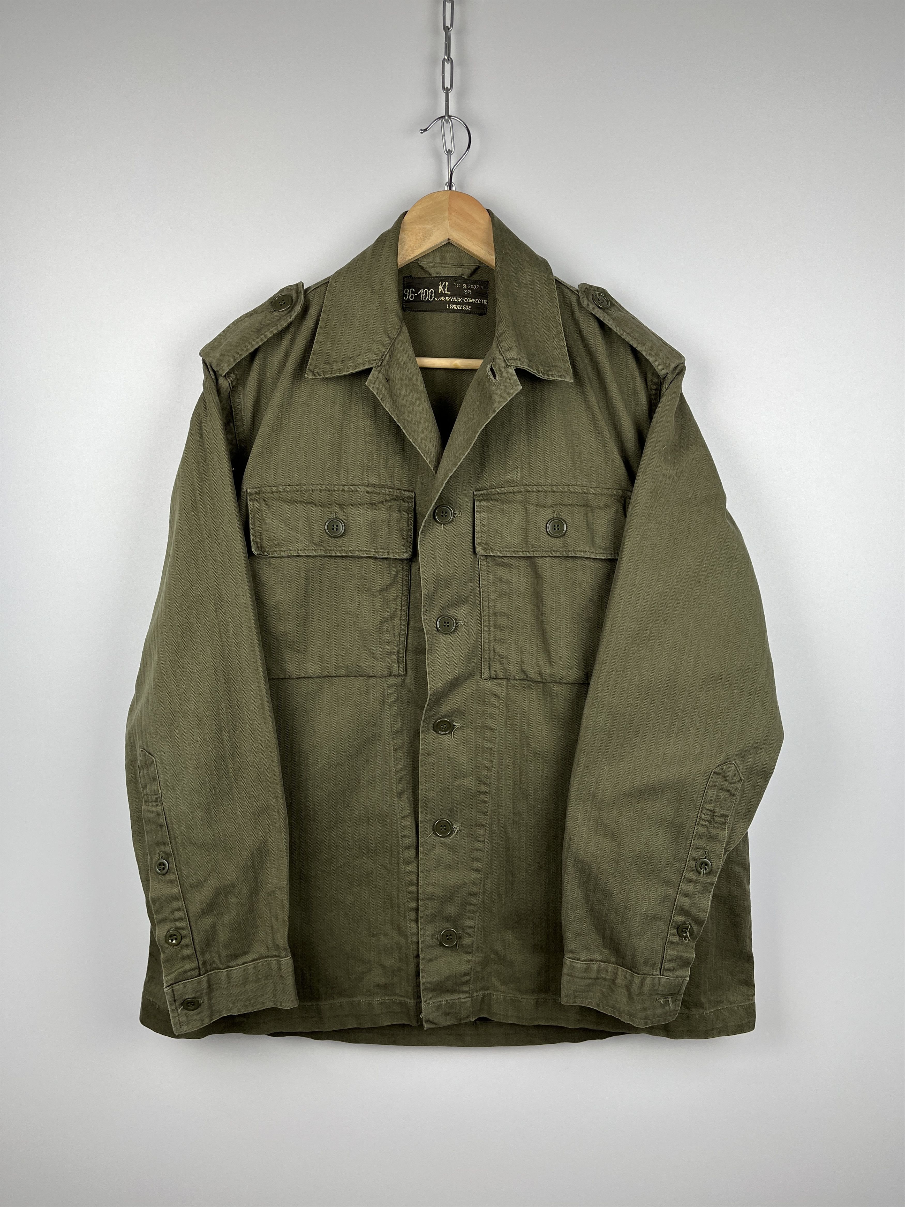 Le Laboureur 70s Vintage Neirynck-Confectie Lendelede Army Field Jacket Size US M / EU 48-50 / 2 - 11 Thumbnail