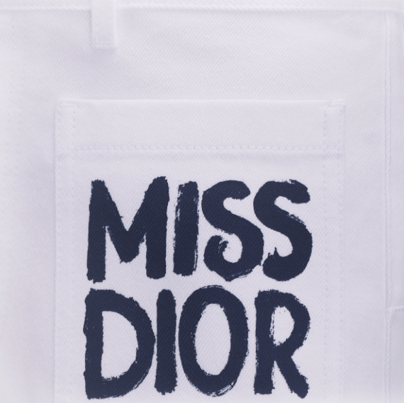 Dior o1w1db11225 452P30 Short in White/Blue Size 26" / US 2 / IT 38 - 3 Thumbnail