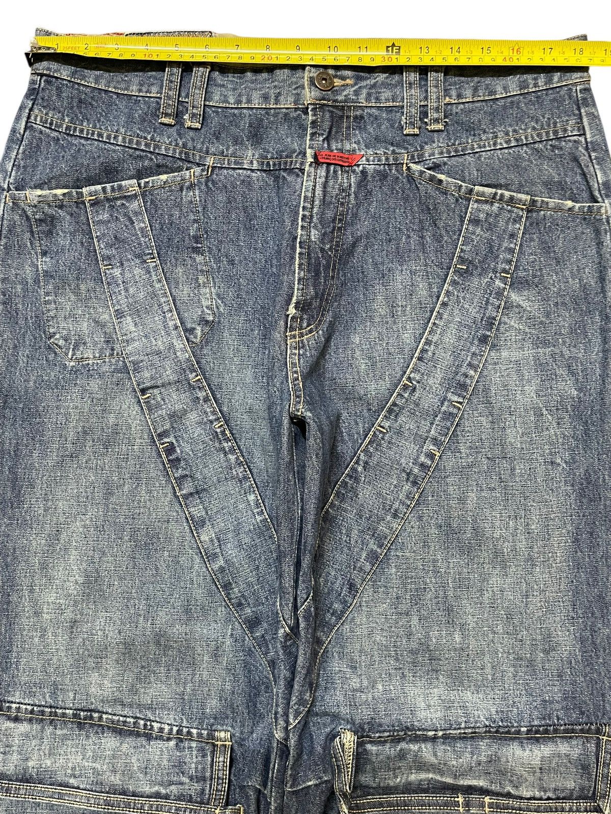 Marithe + Francois Girbaud Vintage Marithe Francois Girbaud Avant Garde Baggy Jeans Size US 36 / EU 52 - 15 Thumbnail