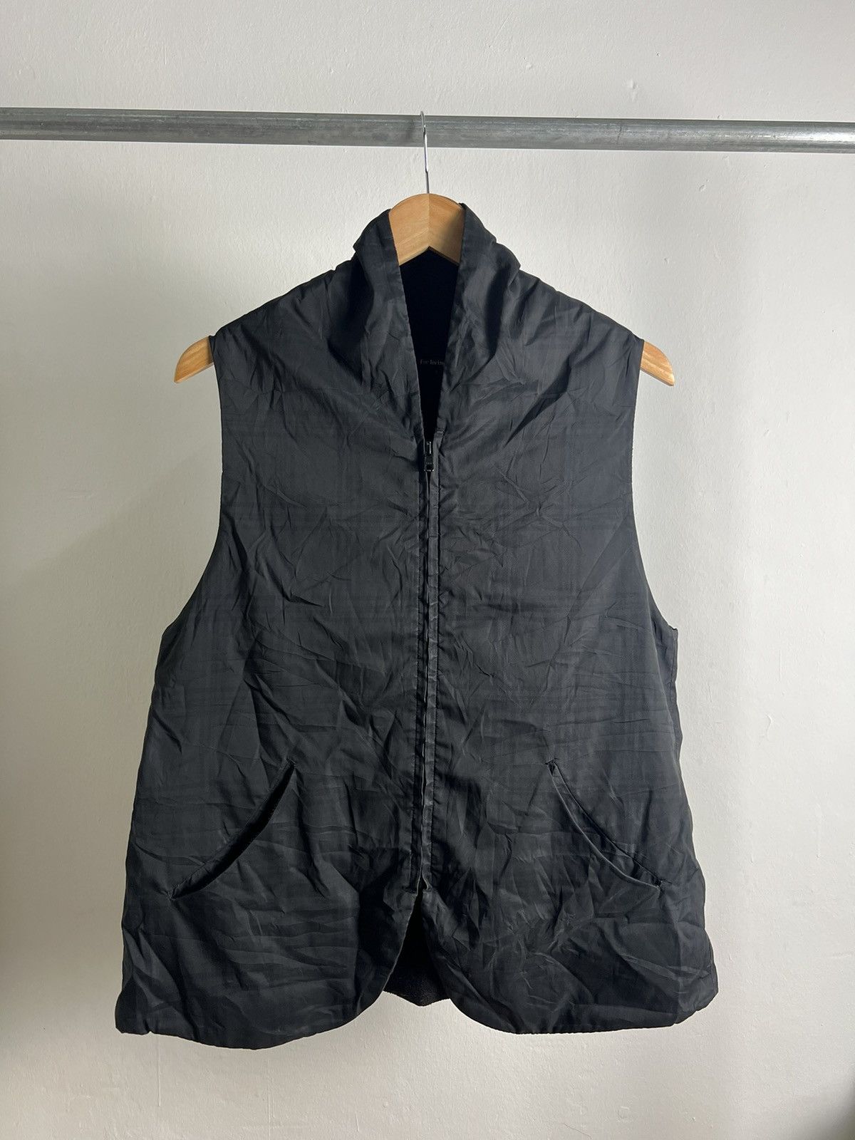 Y's × Y's for Men × Yohji Yamamoto 1990s Y's for Living Black Vest Fleece Lining Size US M / EU 48-50 / 2 - 1 Thumbnail