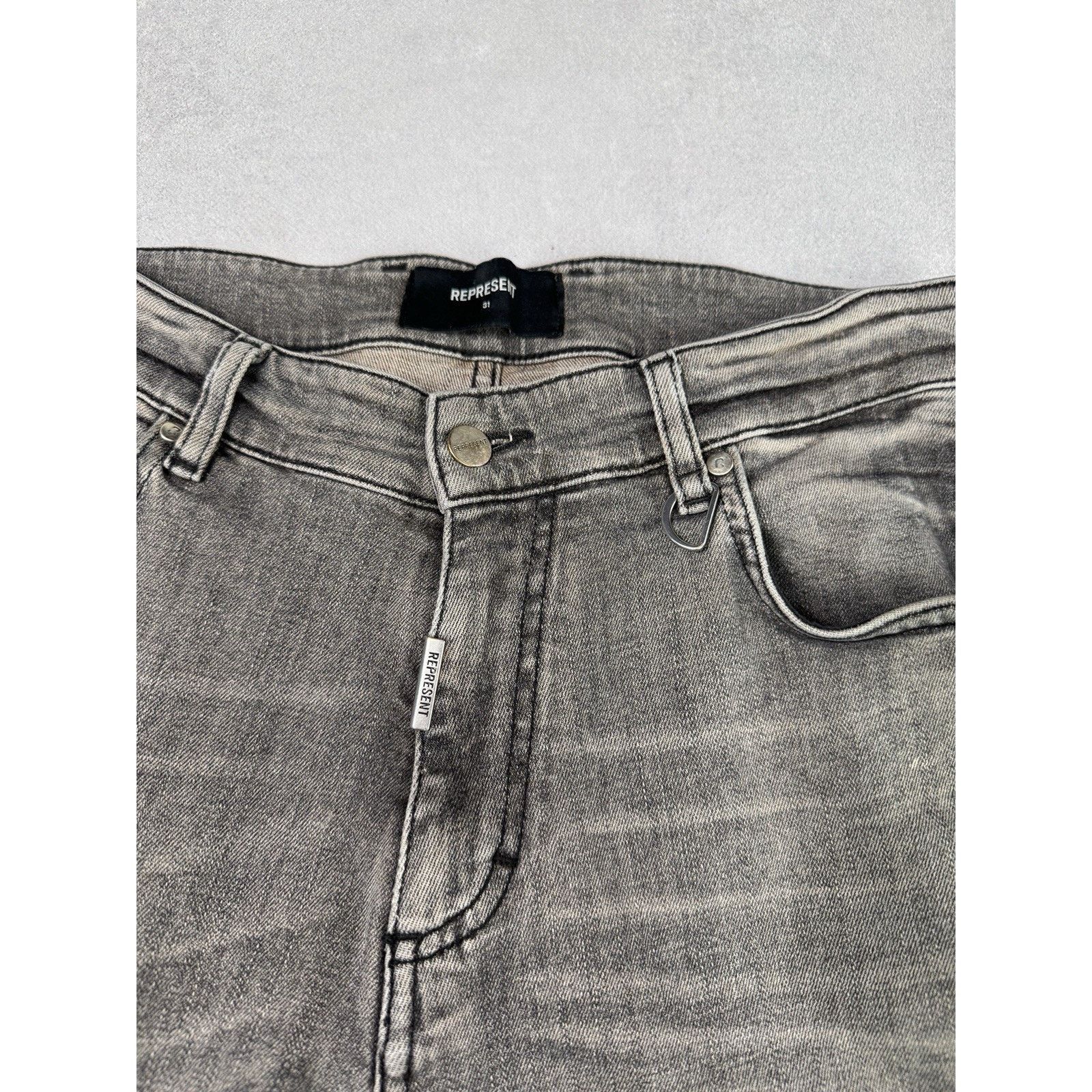 Represent Clo. Represet Clo Men Grey Jeans Size 31 Denim Pants Size US 31 - 3 Thumbnail