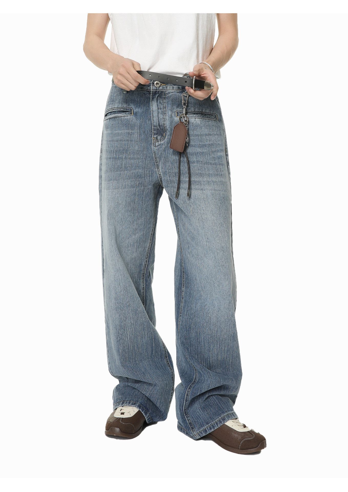 Japanese Brand Japanese retro pocket stylish washed denim jeans Size US 32 / EU 48 - 2 Thumbnail