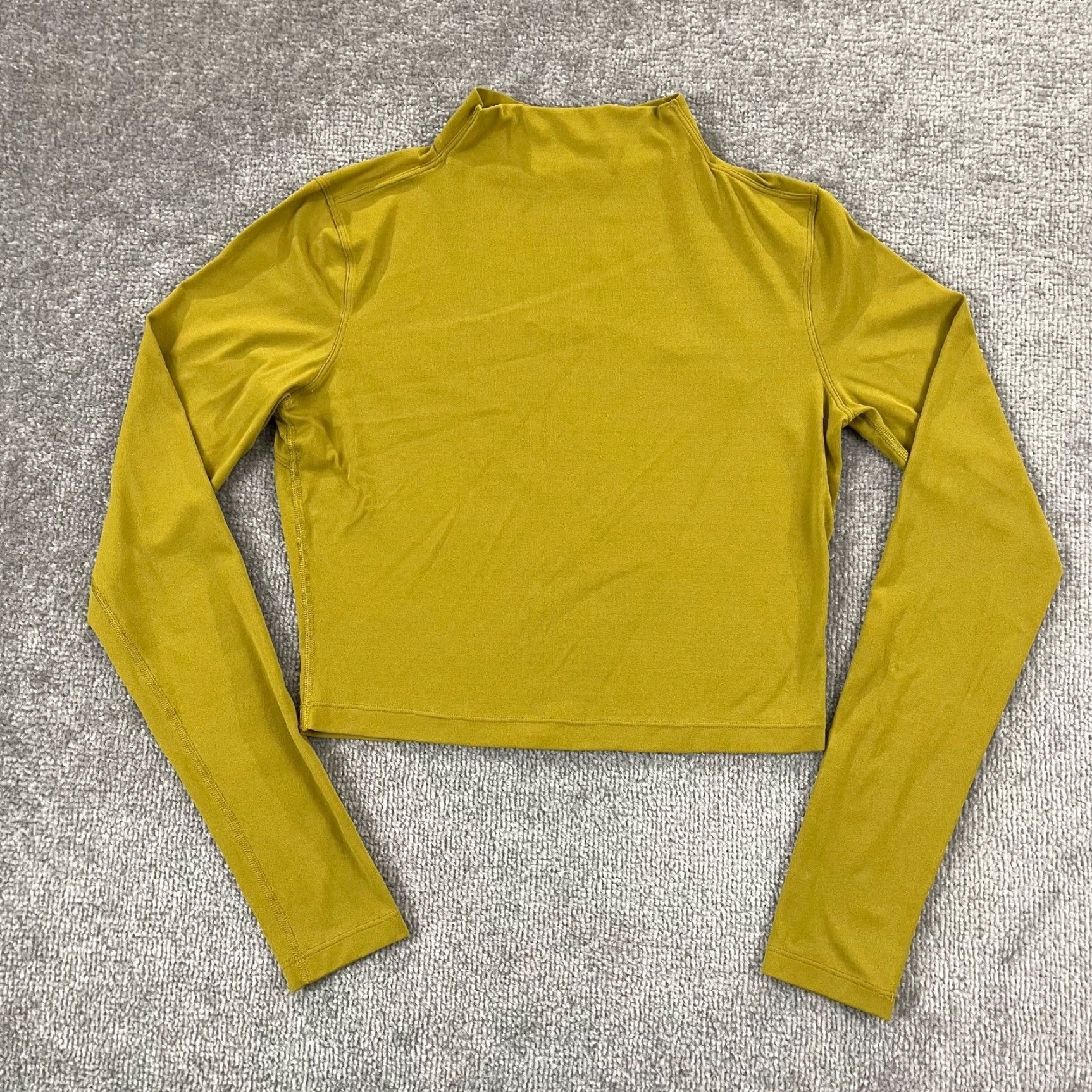 Lululemon LULULEMON Shirt Womens All Aligned Yellow Mock Neck L/S Size 4/6 Regular Size S / US 4 / IT 40 - 3 Thumbnail