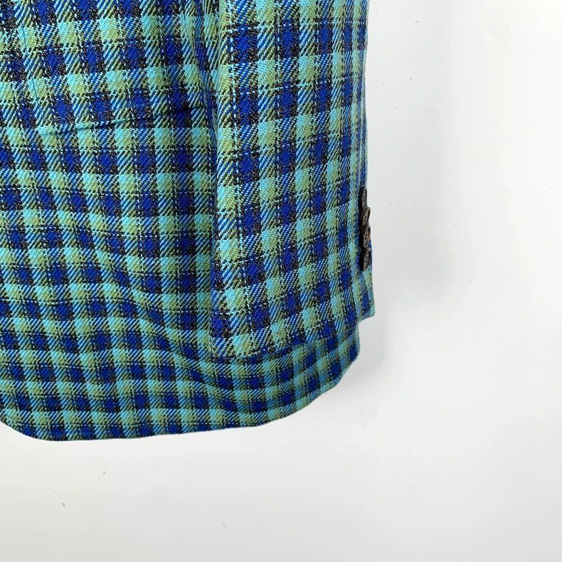 Other Balenciaga size 38 Color-block plaid wool lapel long-sleev Size US S / EU 44-46 / 1 - 4 Thumbnail