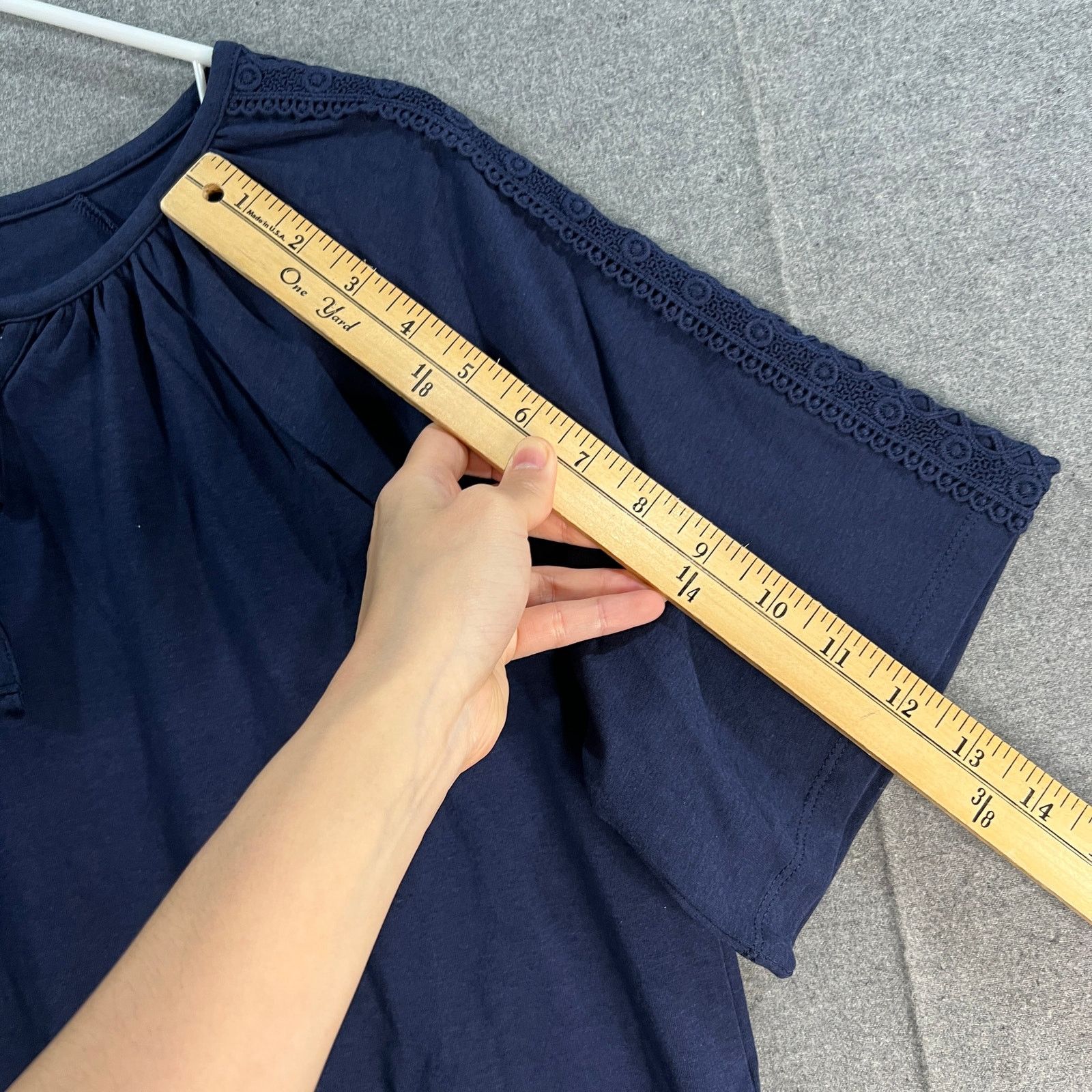 Denim & Co. Denim & Co. Jersey Split V-Neck Short Sleeve Top Size M / US 6-8 / IT 42-44 - 6 Thumbnail