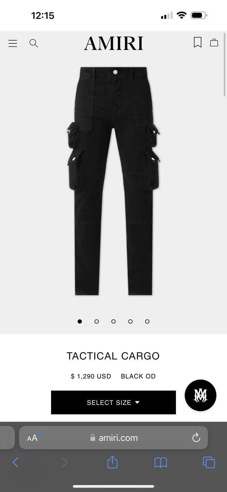 Amiri TACTICAL CARGO Size US 31 - 5 Thumbnail
