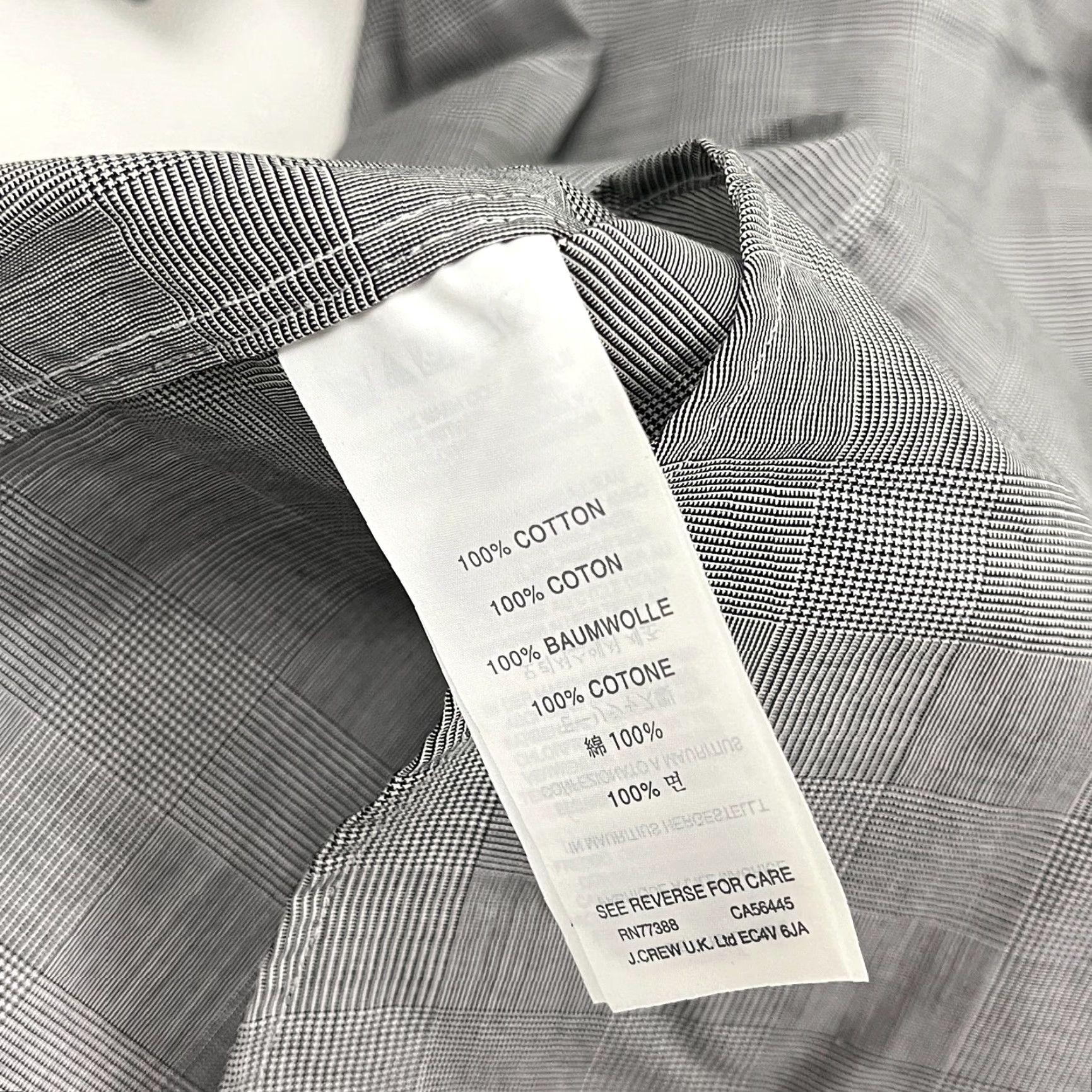J.Crew J.CREW Thomas Mason Shirt Mens M Gray Glen Check Plaid Ludlow Button Up Casual Size US M / EU 48-50 / 2 - 6 Thumbnail