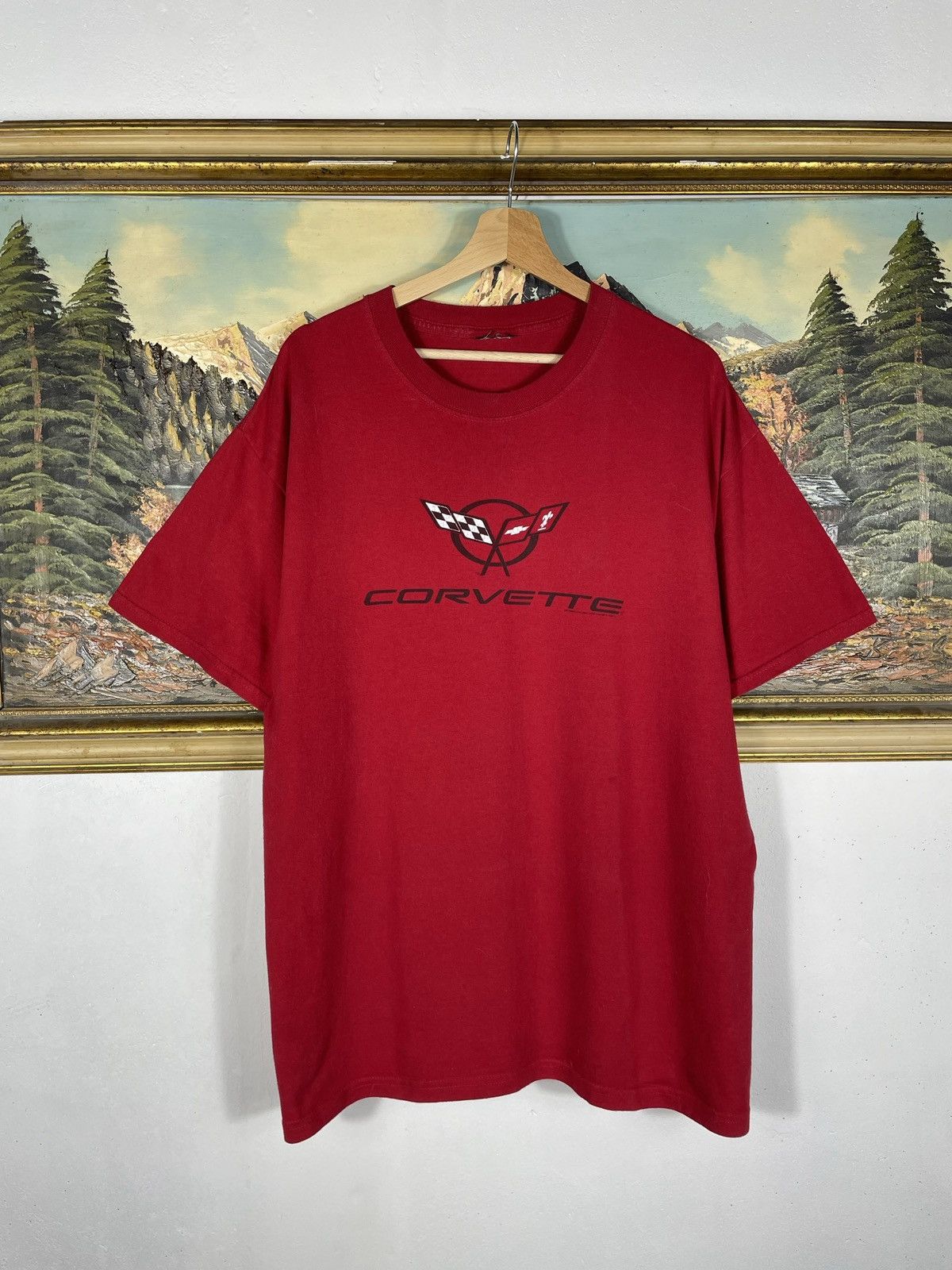 Chevrolet × Vintage Red Vintage Retro 90s T shirt Tee Corvette Big Logo Size US XL / EU 56 / 4 - 1 Thumbnail