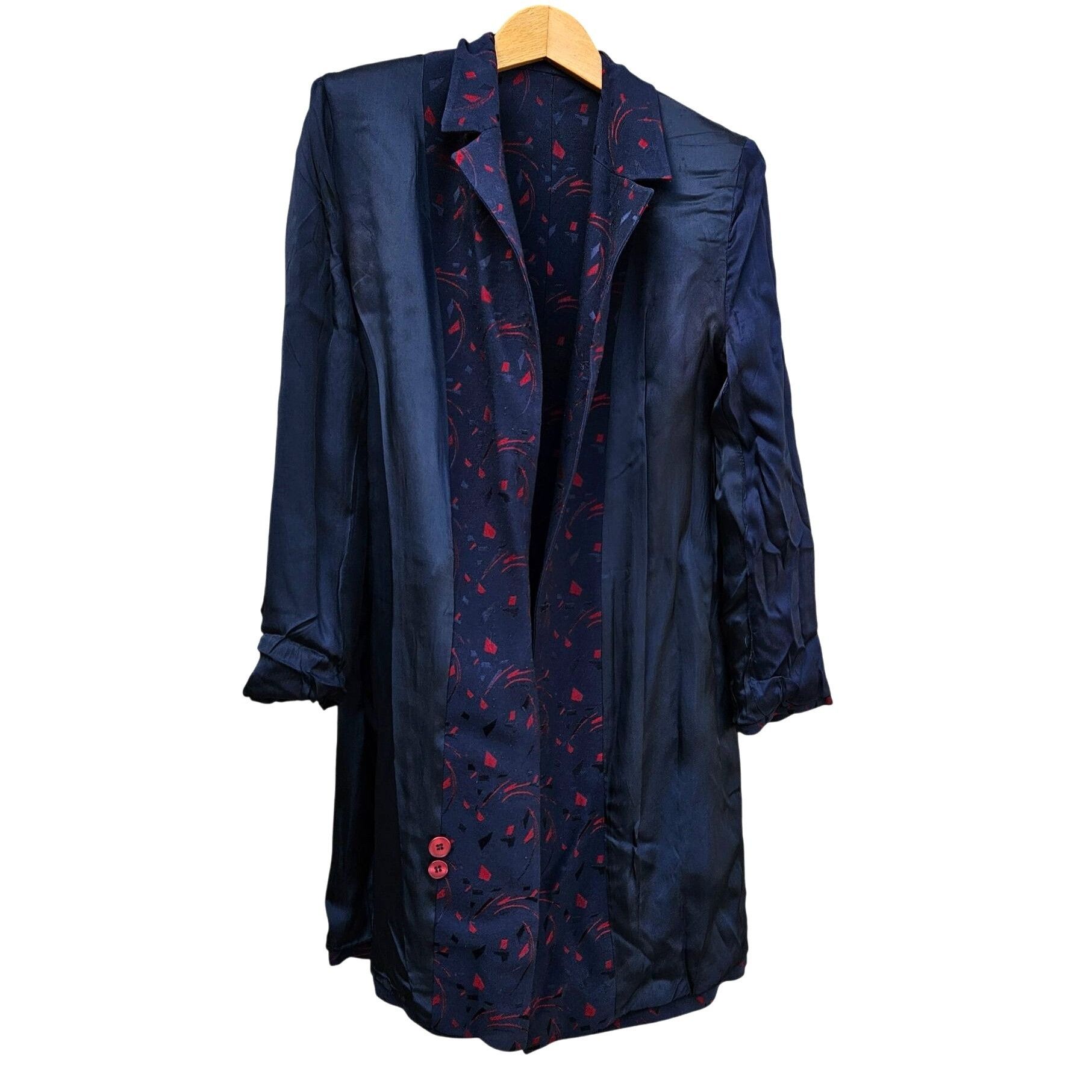 Vintage Vintage Turkish Tekbir Modest Coat 80s/90s Navy Red Woven Ja Size M / US 6-8 / IT 42-44 - 10 Thumbnail